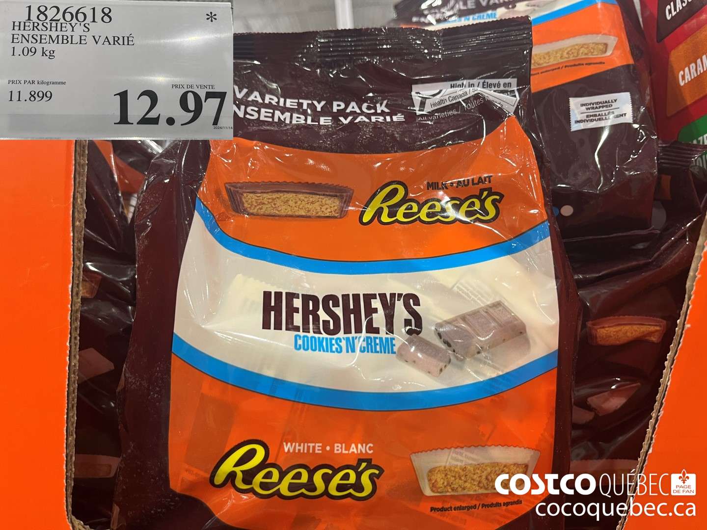 1826618 HERSHEY'S ENSEMBLE VARIE $12.97