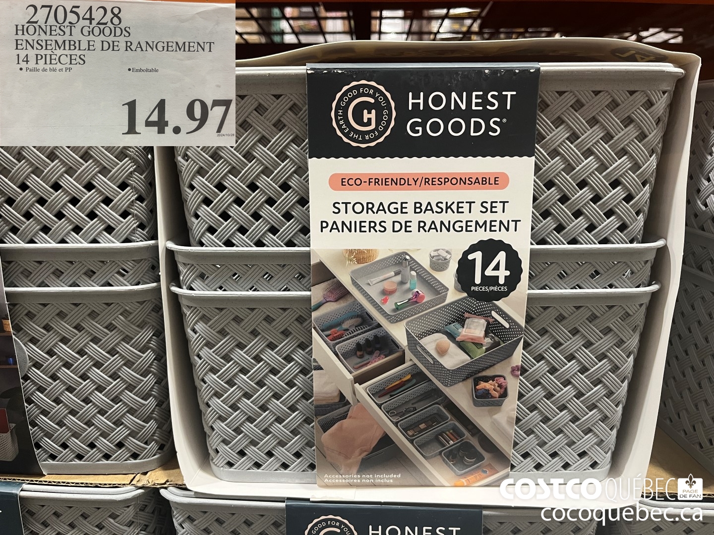 2705428 HONEST GOODS ENSEMBLE DE RANGEMENT 14 PIECES  $14.97