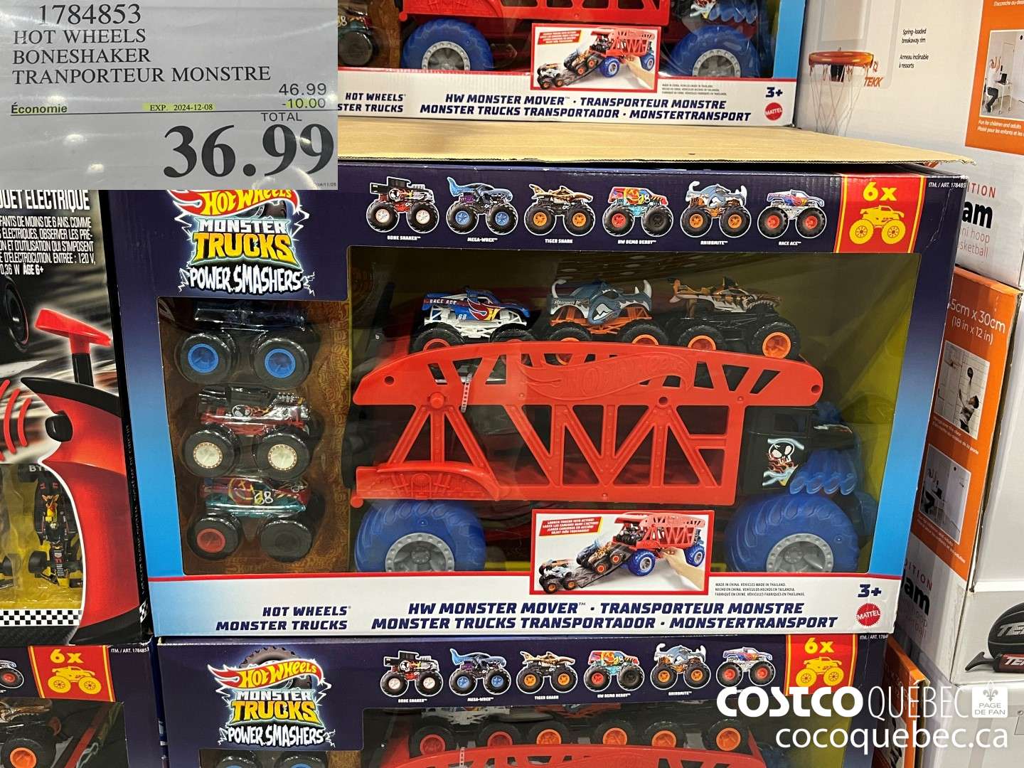1784853 HOT WHEELS BONESHAKER TRANSPORTEUR MONSTRE  ($10.00 INSTANT SAVINGS EXPIRES ON 2024-12-08) $36.99