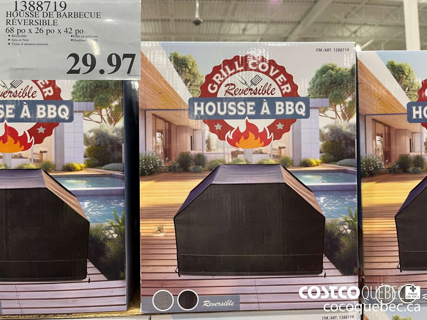1388719 HOUSSE DE BARBECUE REVERSIBLE  $29.97