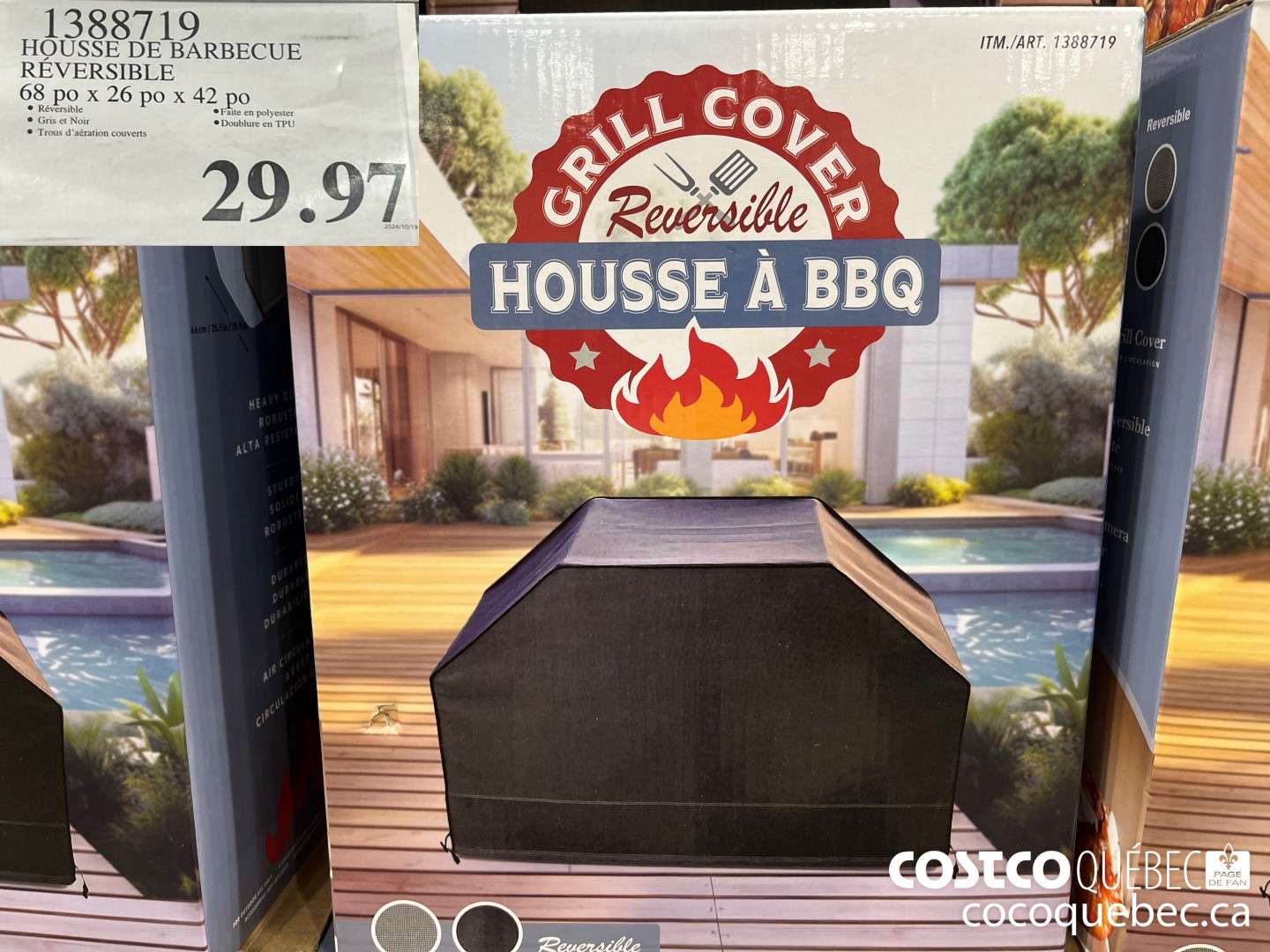 1388719 HOUSSE DE BARBECUE REVERSIBLE  $29.97