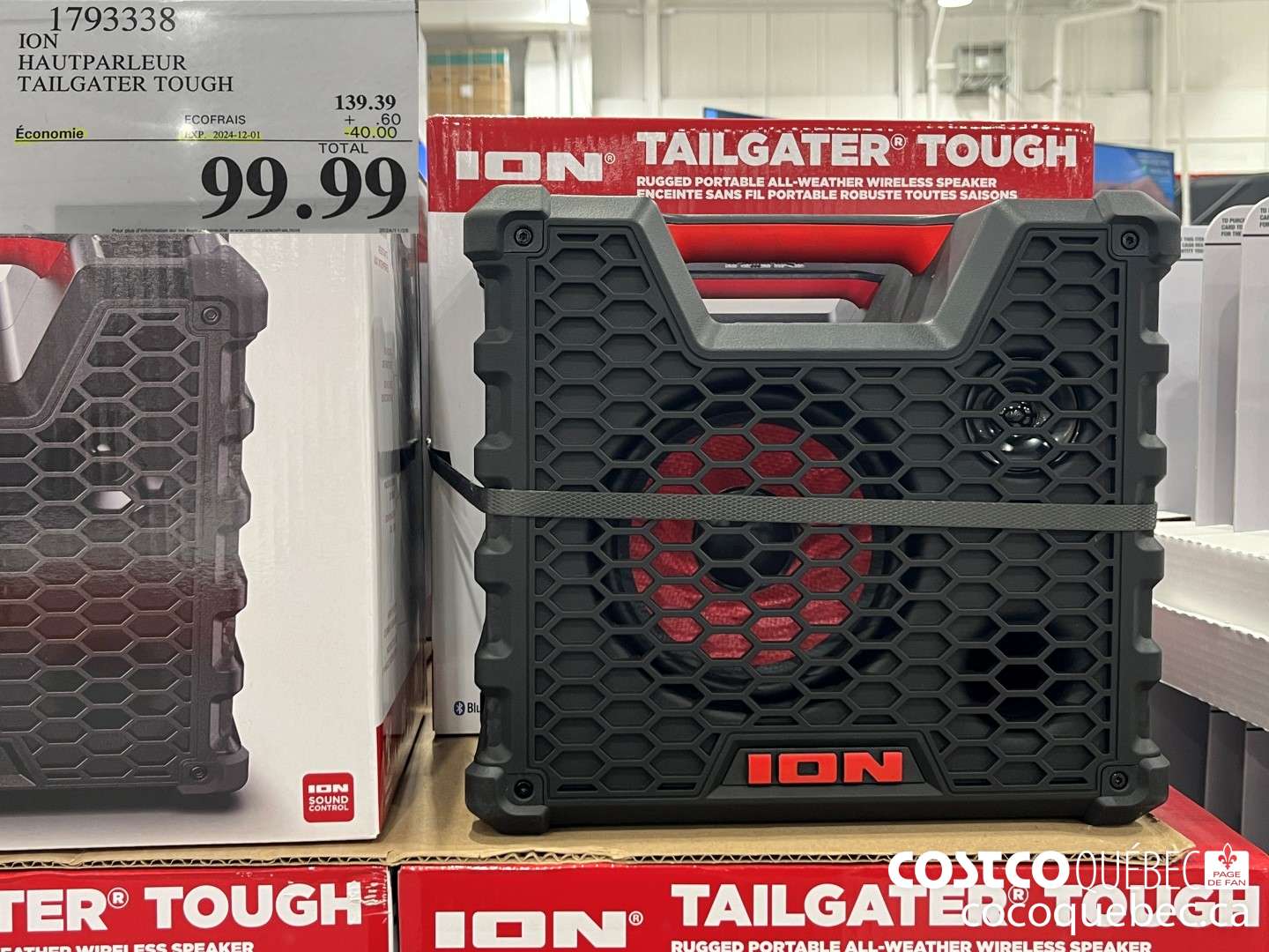 1793338 ION HAUTPARLEUR TAILGATER TOUGH  $99.99