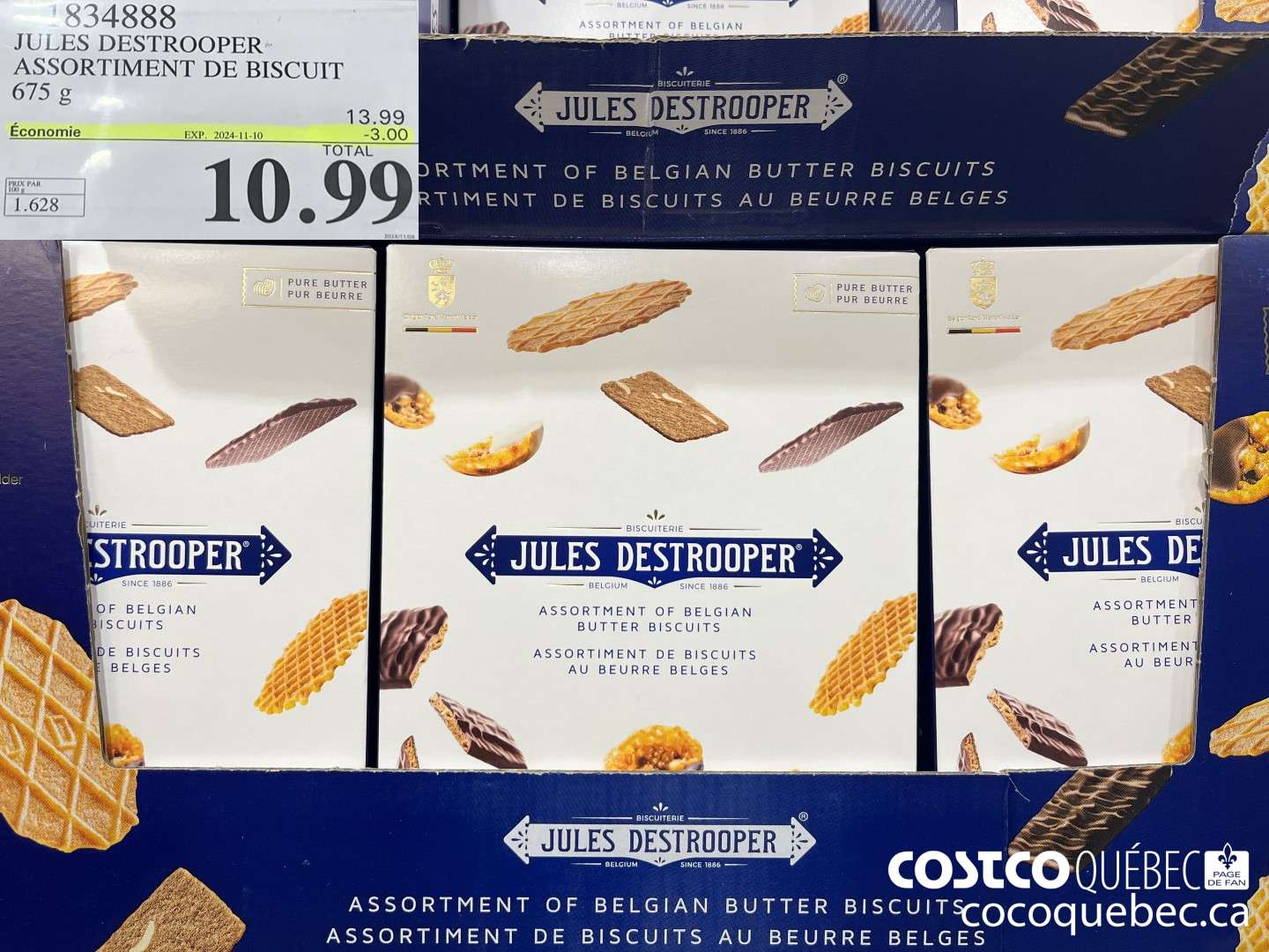 1834888 JULES DESTROOPER ASSORTIMENT DE BISCUIT 675 g  ($3.00 INSTANT SAVINGS EXPIRES ON 2024-11-10) $10.99