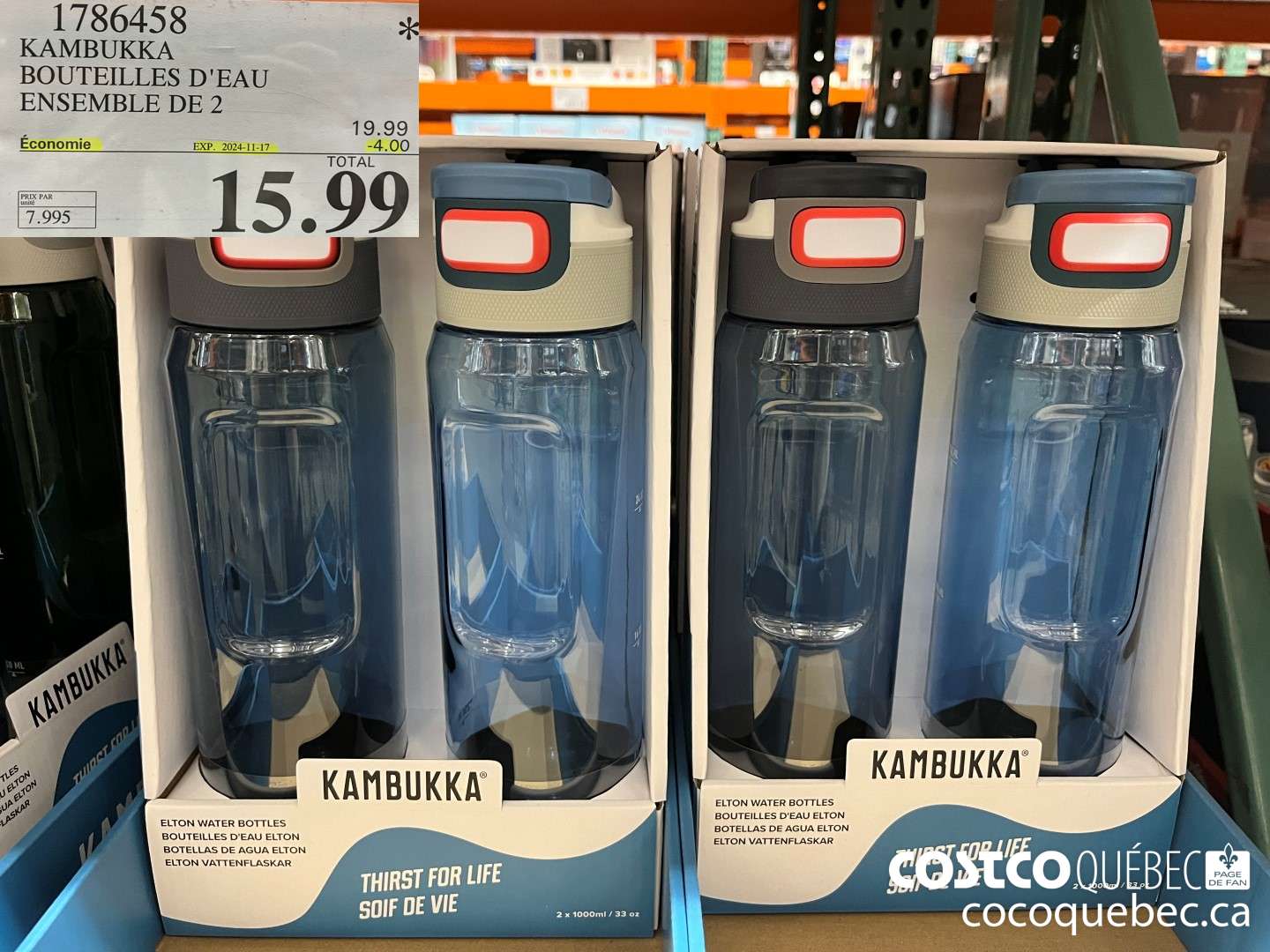 1786458 KAMBUKKA BOUTEILLES D'EAU ENSEMBLE DE 2  (EXPIRES ON 2024-11-17) $15.99