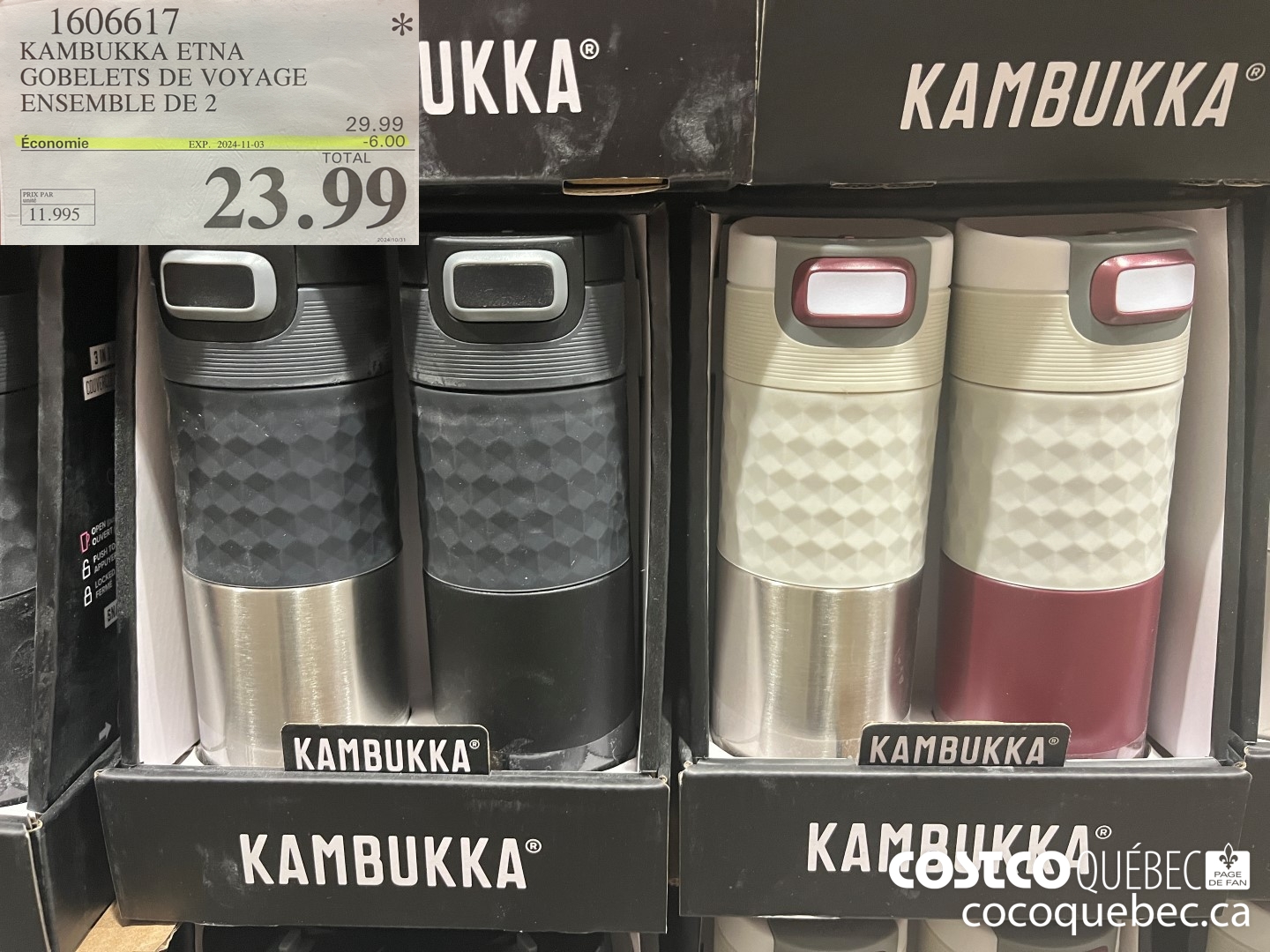 1606617 KAMBUKKA ETNA GOBLETS DE VOYAGE ENSEMBLE DE 2 ($6.00 INSTANT SAVINGS EXPIRES ON 2024-11-03) $23.99