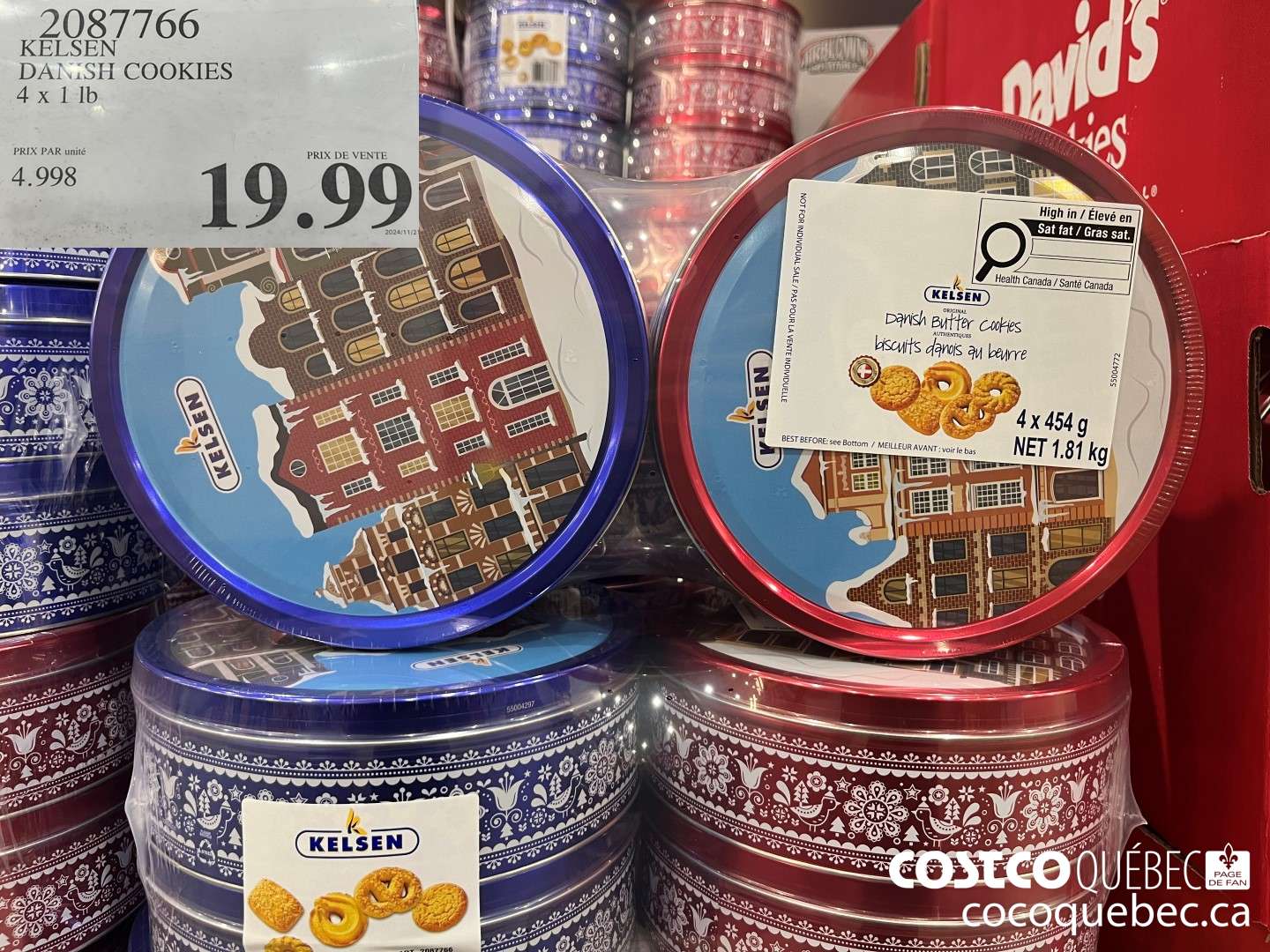 2087766 KELSEN DANISH COOKIES  $19.99