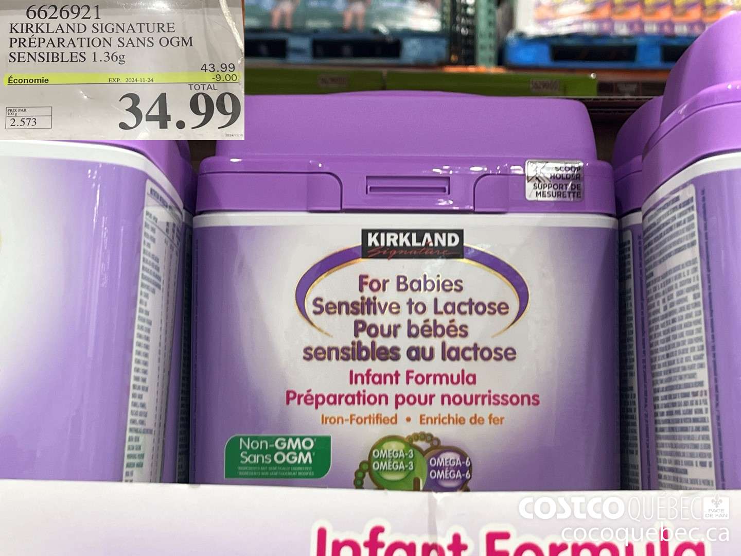 6626921 KIRKLAND SIGNATURE PREPARATION SANS OGM SENSIBLES 1.36¢  ($9.00 INSTANT SAVINGS EXPIRES ON 2024-11-24) $34.99