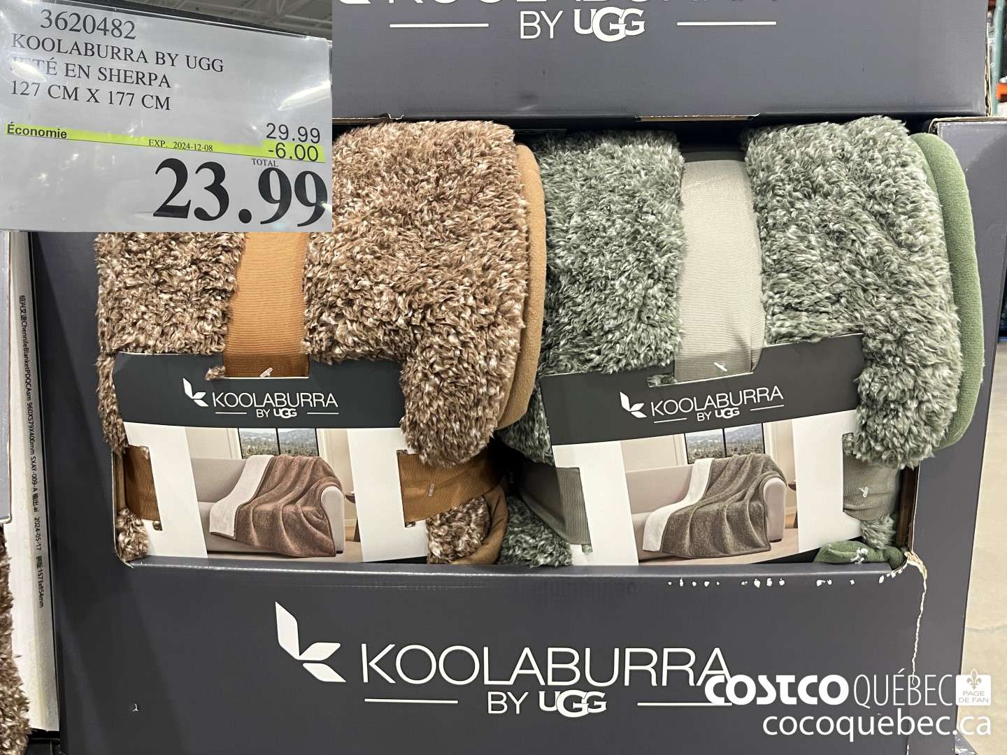 3620482 KOOLABURRA BY UGG JETE EN SHERPA  ($6.00 INSTANT SAVINGS EXPIRES ON 2024-12-08) $23.99