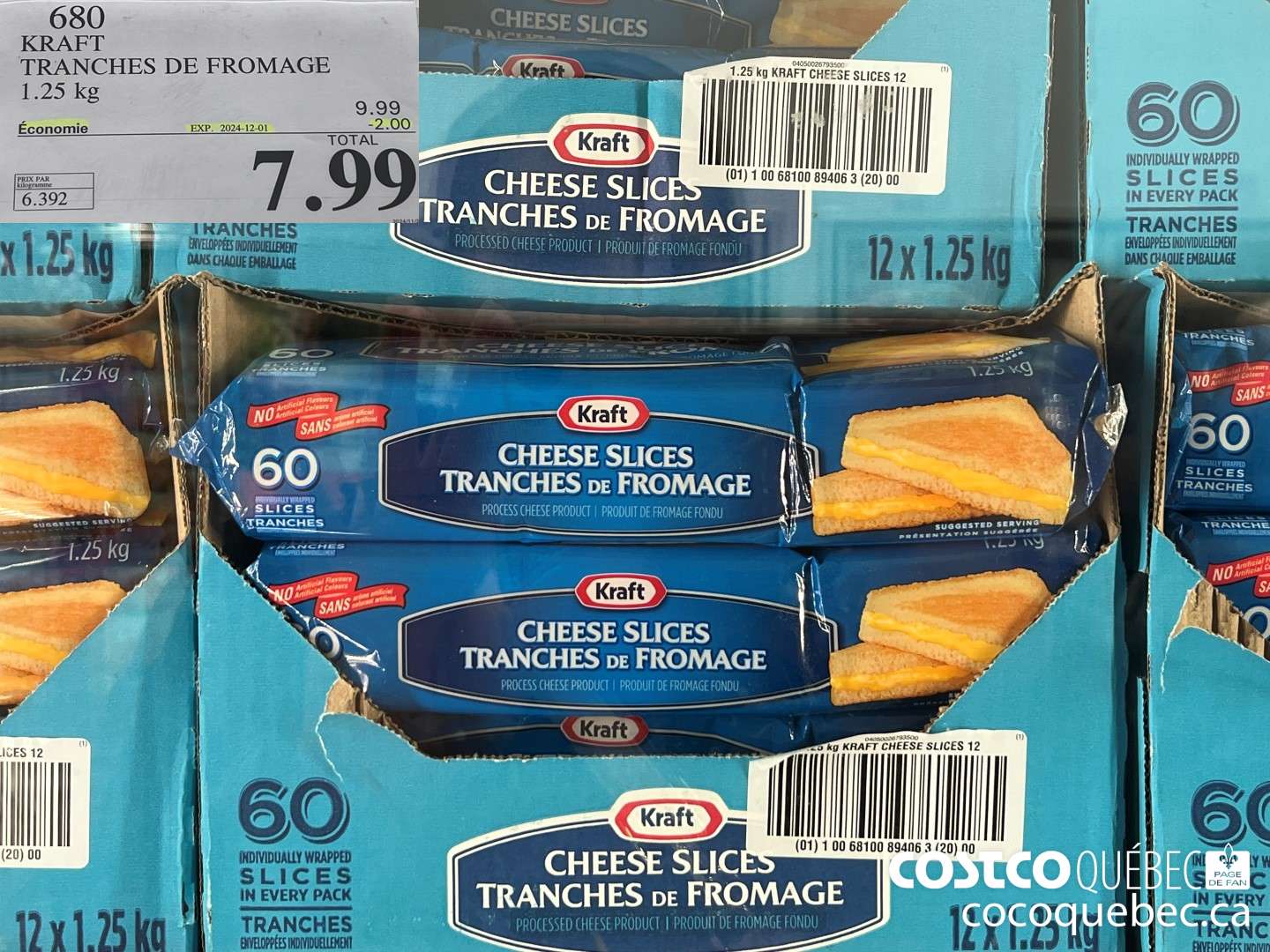 680 KRAT TRANCHES DE FROMAGE  ($2.00 INSTANT SAVINGS EXPIRES ON 2024-12-01) $7.99