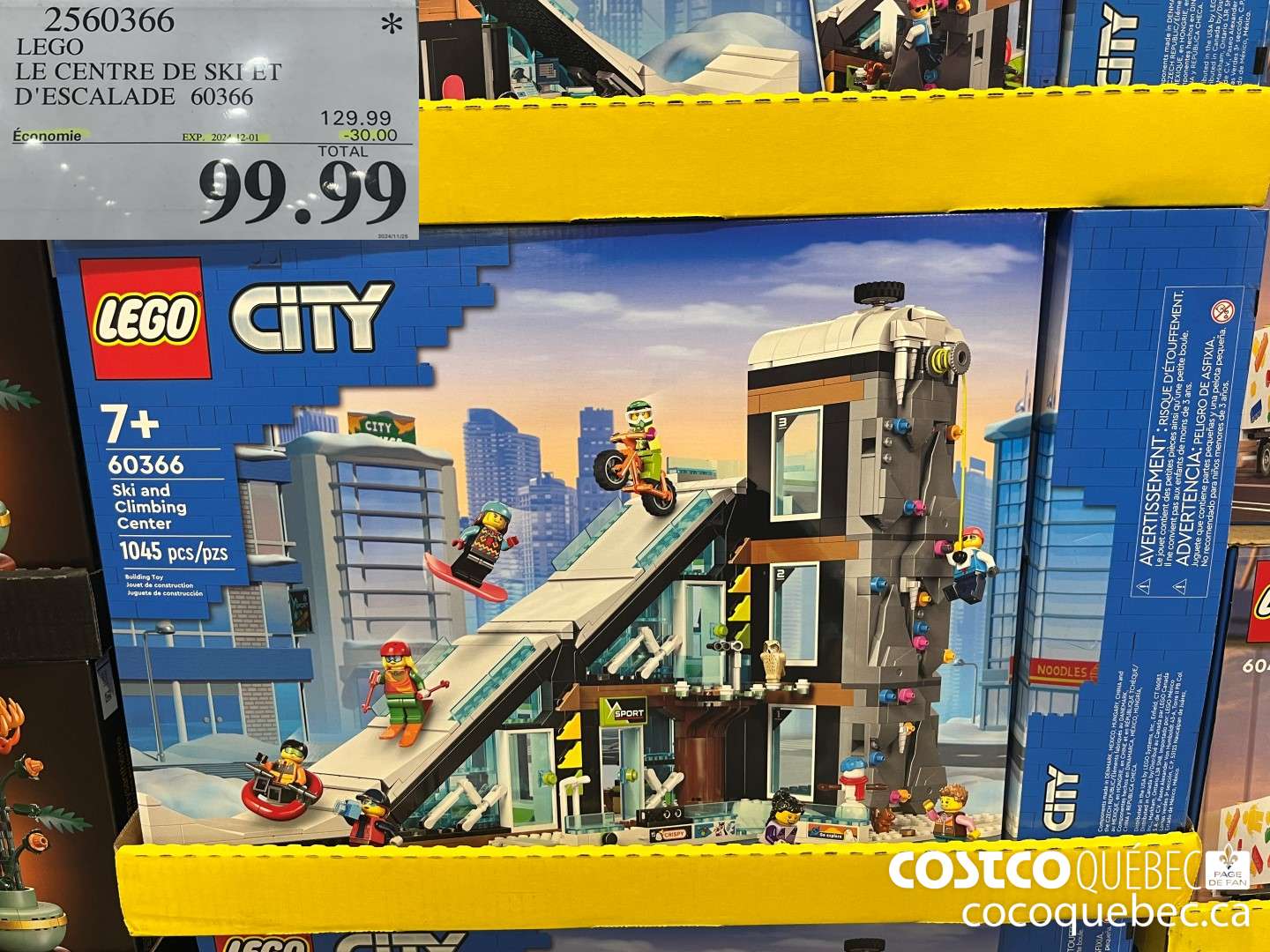 2560366 LEGO CENTRE DE SKI ET D'ESCALADE 60366 2024-12-01 ($30.00 INSTANT SAVINGS) $99.99
