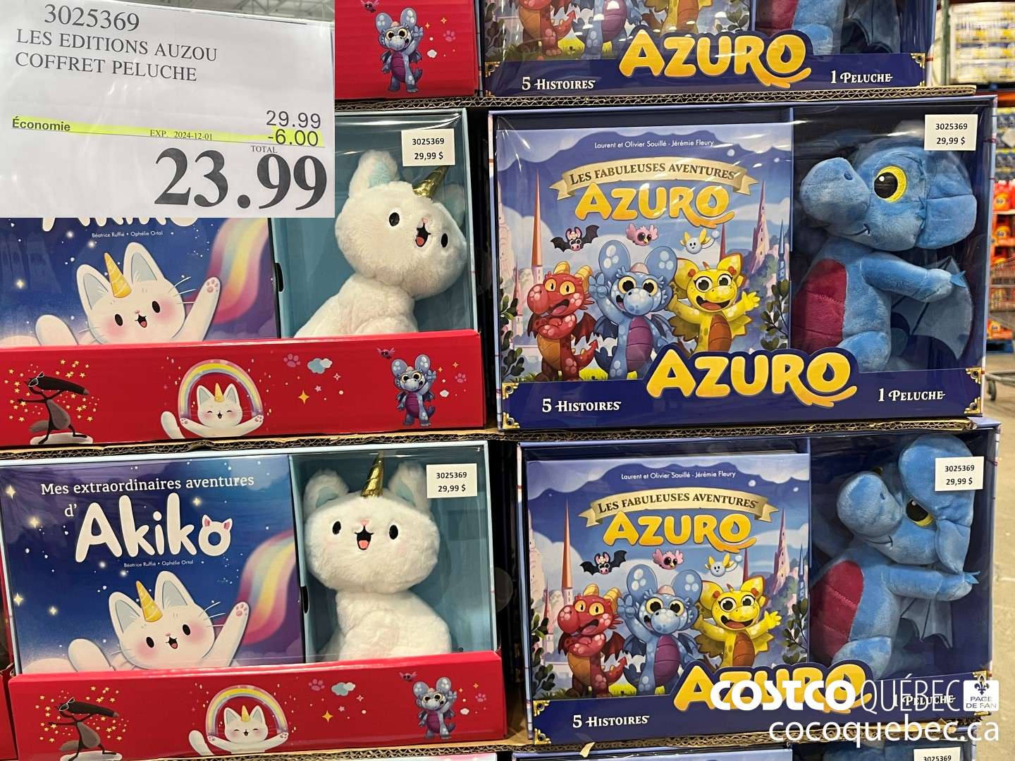 3025369 LES EDITIONS AUZOU COFFRET PELUCHE  ($6.00 INSTANT SAVINGS EXPIRES ON 2024-12-01) $29.99