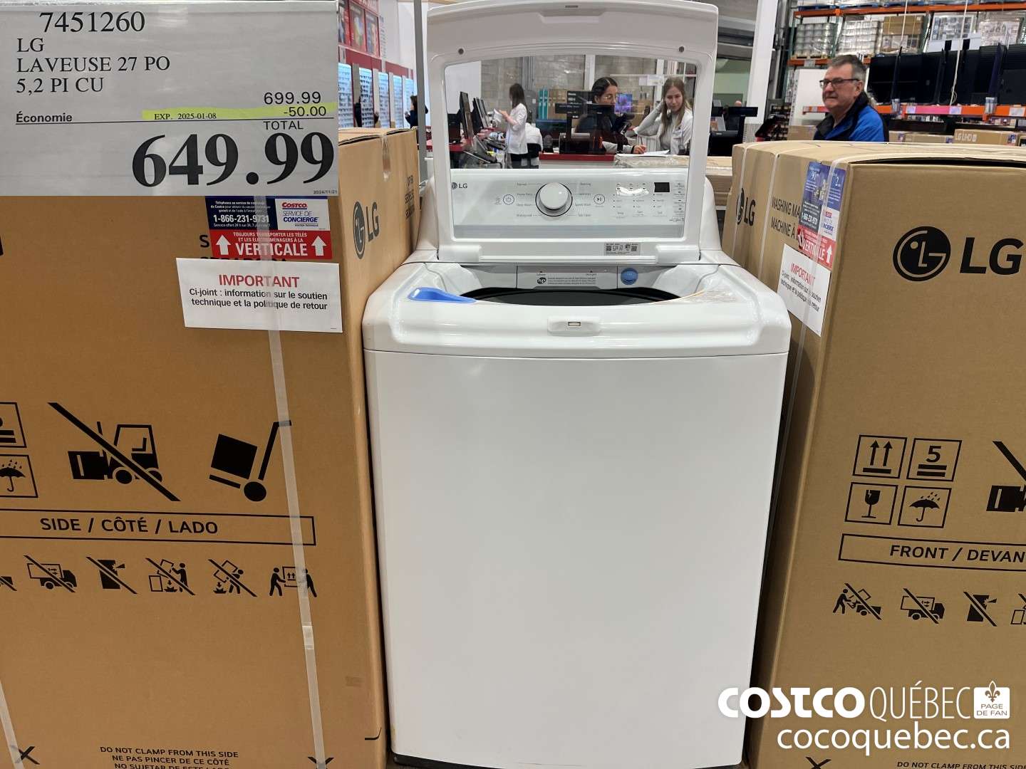 7451260 LG LAVEUSE 27 PO 50 PI CU  ($50.00 INSTANT SAVINGS EXPIRES ON 2025-01-08) $649.99
