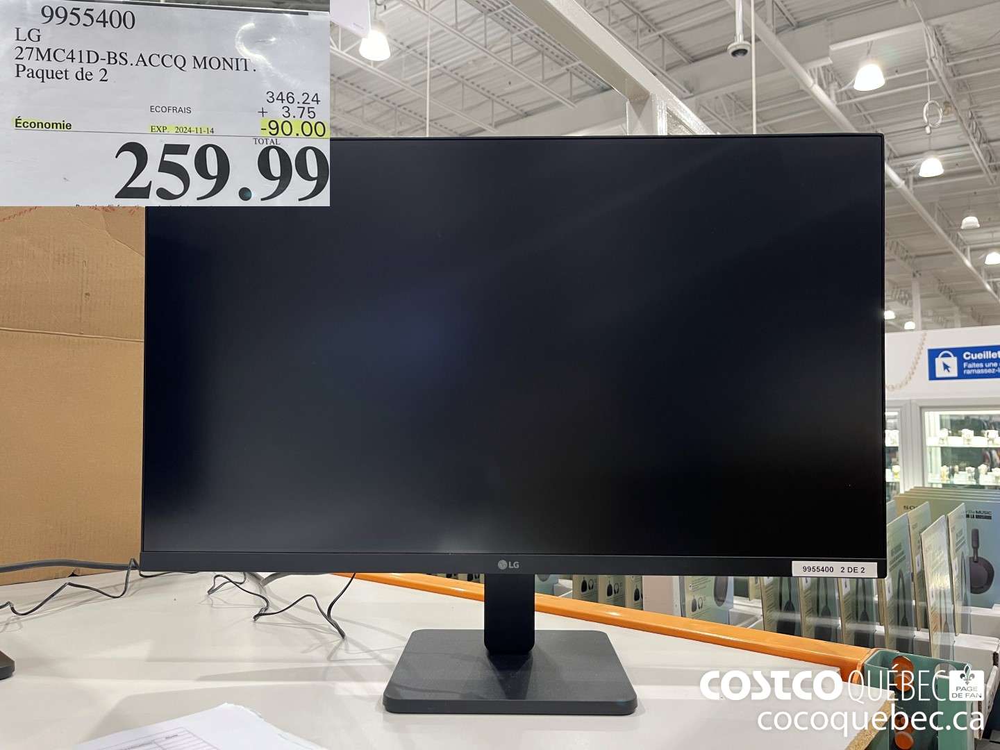 9955400 LG Paquet de 2  ($90.00 INSTANT SAVINGS EXPIRES ON 2024-11-14) $259.99