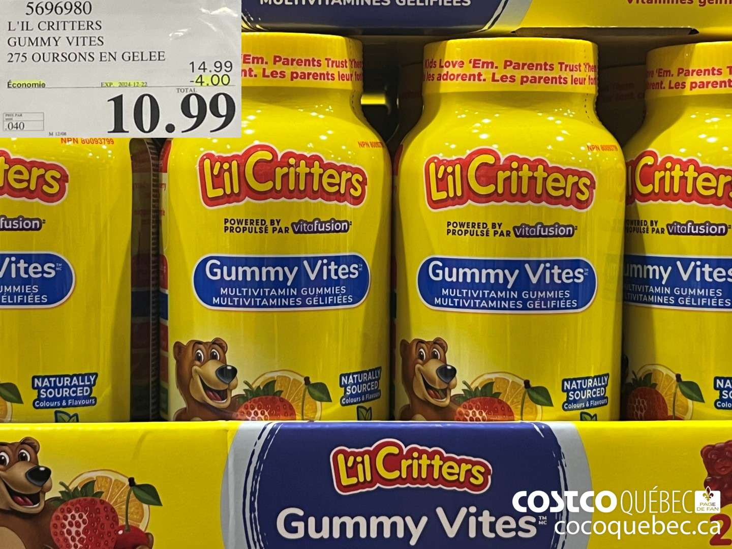 5696980 L'IL CRITTERS GUMMY VITES ($4.00 INSTANT SAVINGS EXPIRES ON 2024-12-22) $10.99