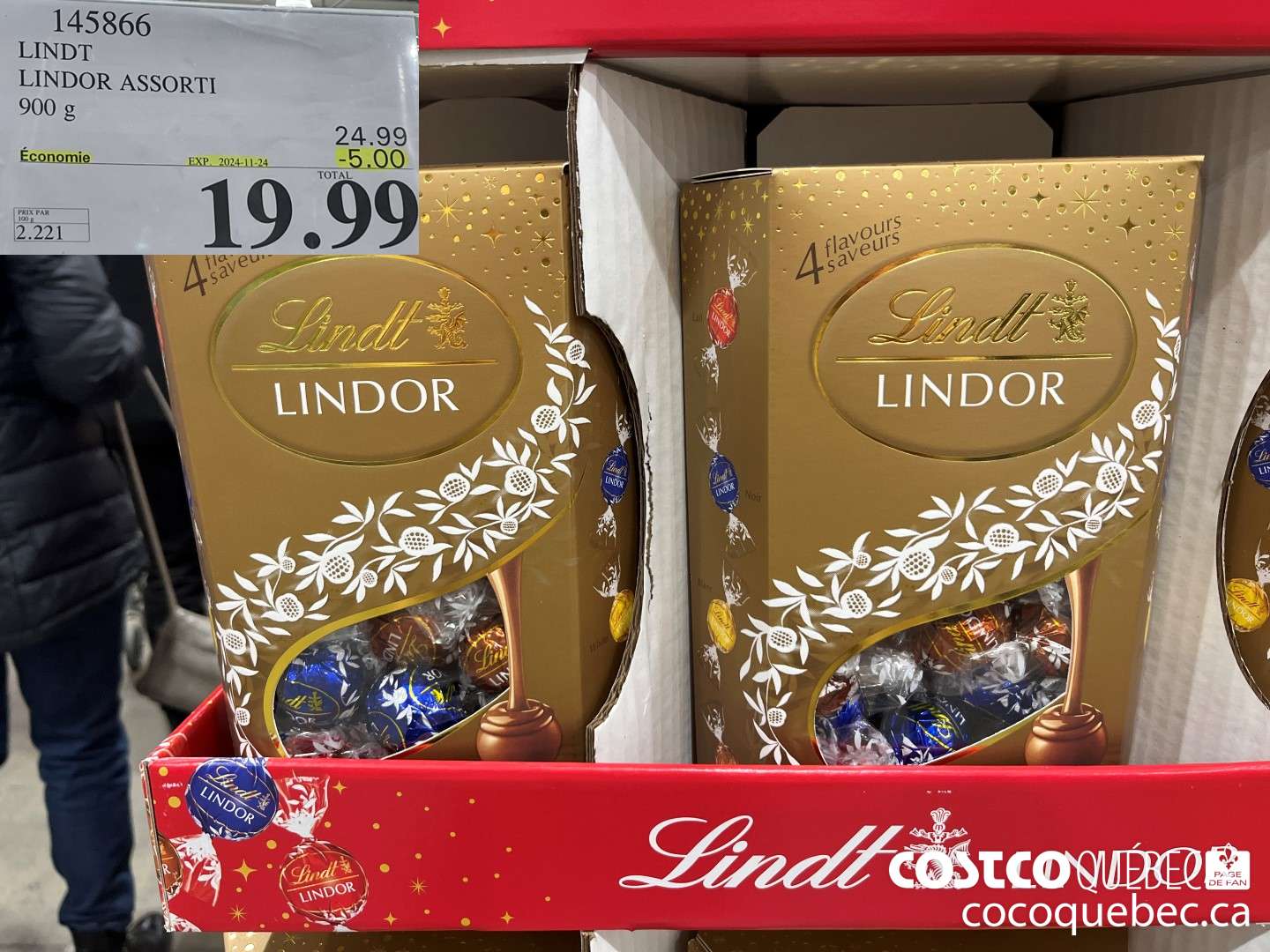 145866 LINDT LINDOR ASSORTI ($5.00 INSTANT SAVINGS EXPIRES ON 2024-11-24) $19.99