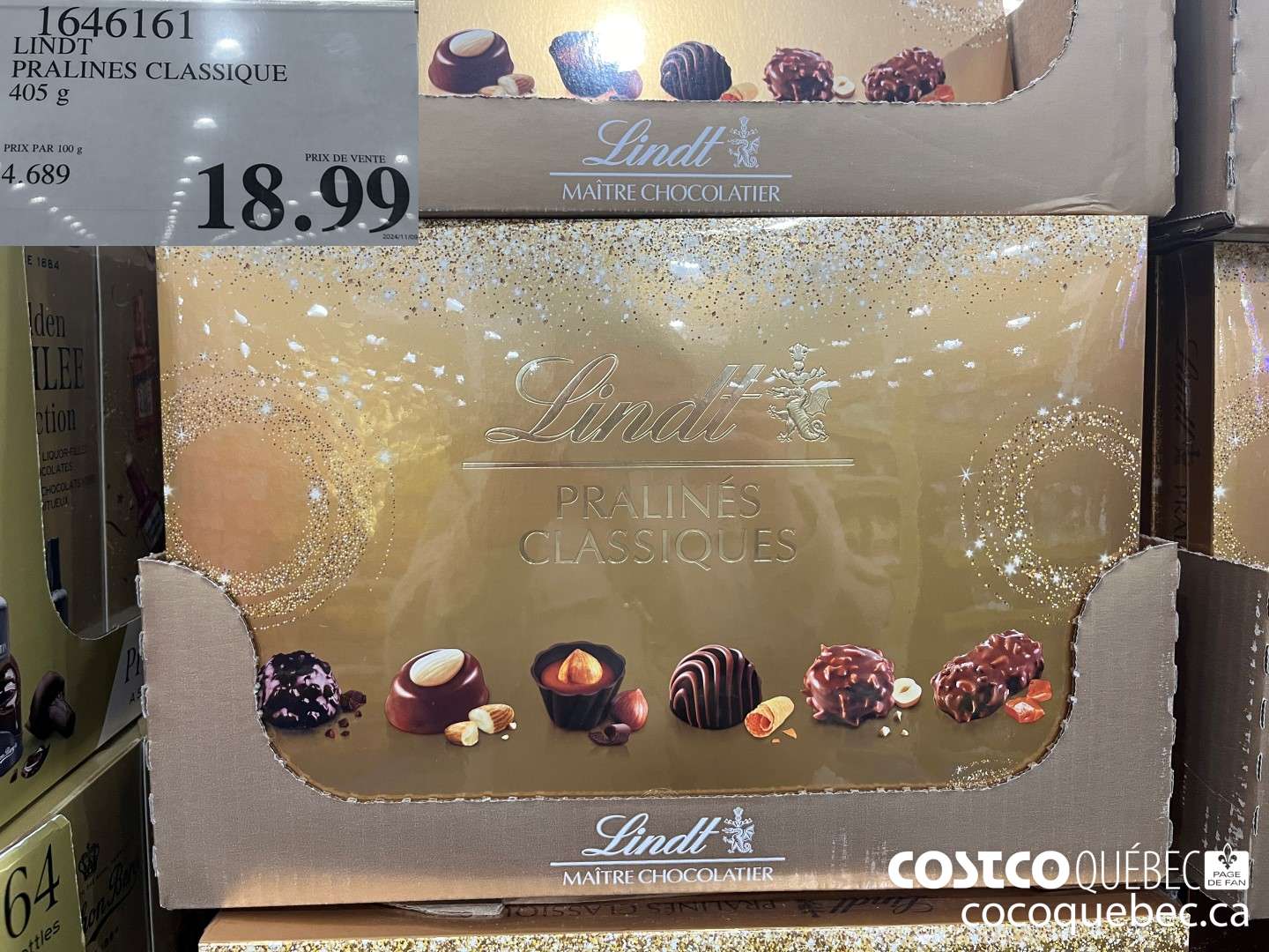 1646161 LINDT PRALINES CLASSIQUE $18.99