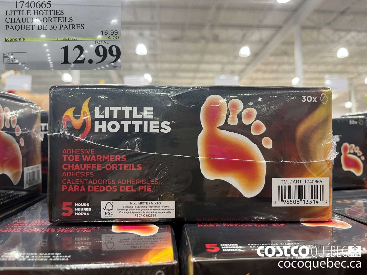 1740665 LITTLE HOTTIES CHAUFFE-ORTEILS PAQUET DE 30 PAIRES  ($4.00 INSTANT SAVINGS EXPIRES ON 2024-11-21) $12.99