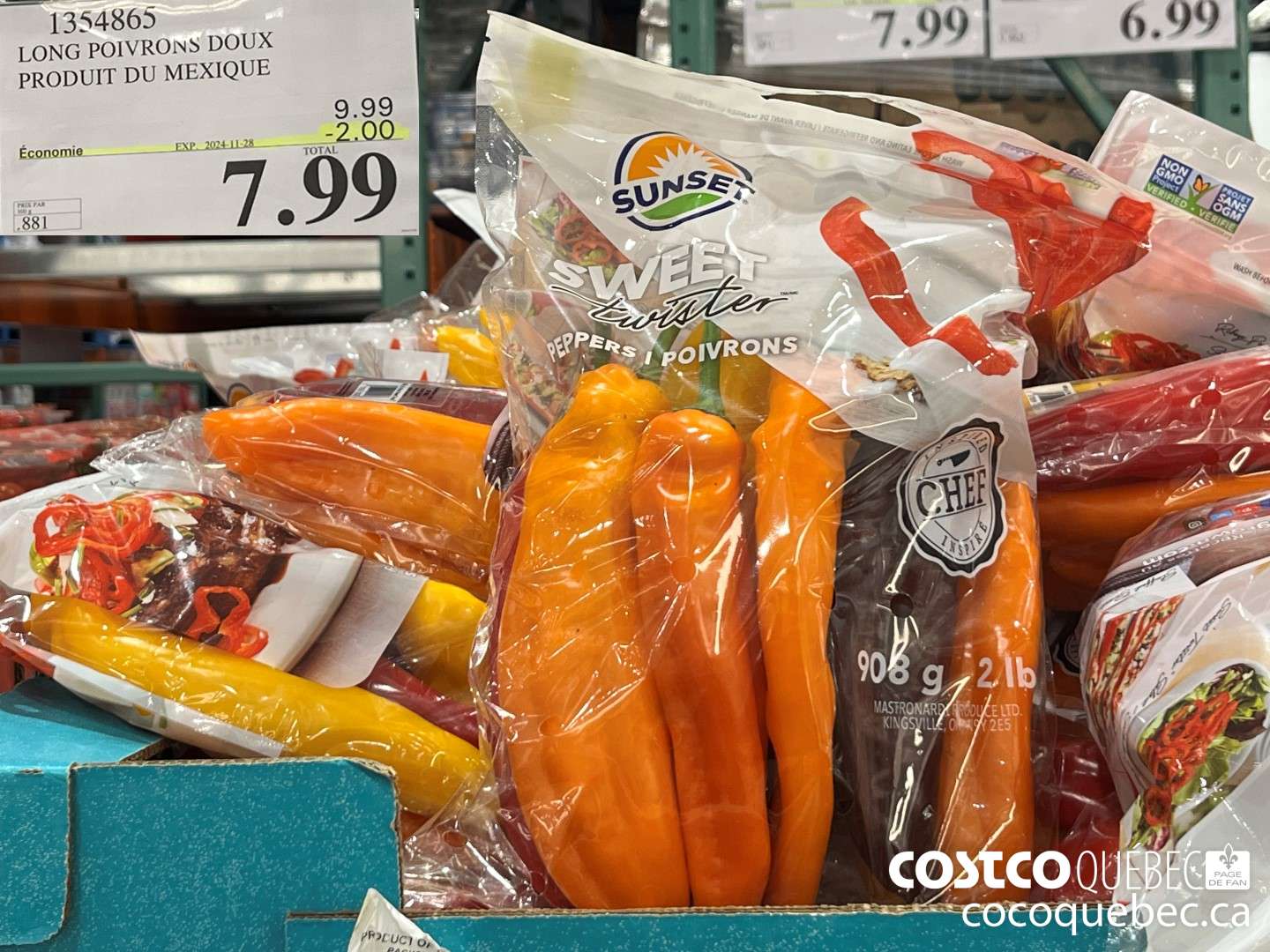 1354865 LONG POIVRONS DOUX PRODUIT DU MEXIQUE ($2.00 INSTANT SAVINGS EXPIRES ON 2024-11-28) $7.99