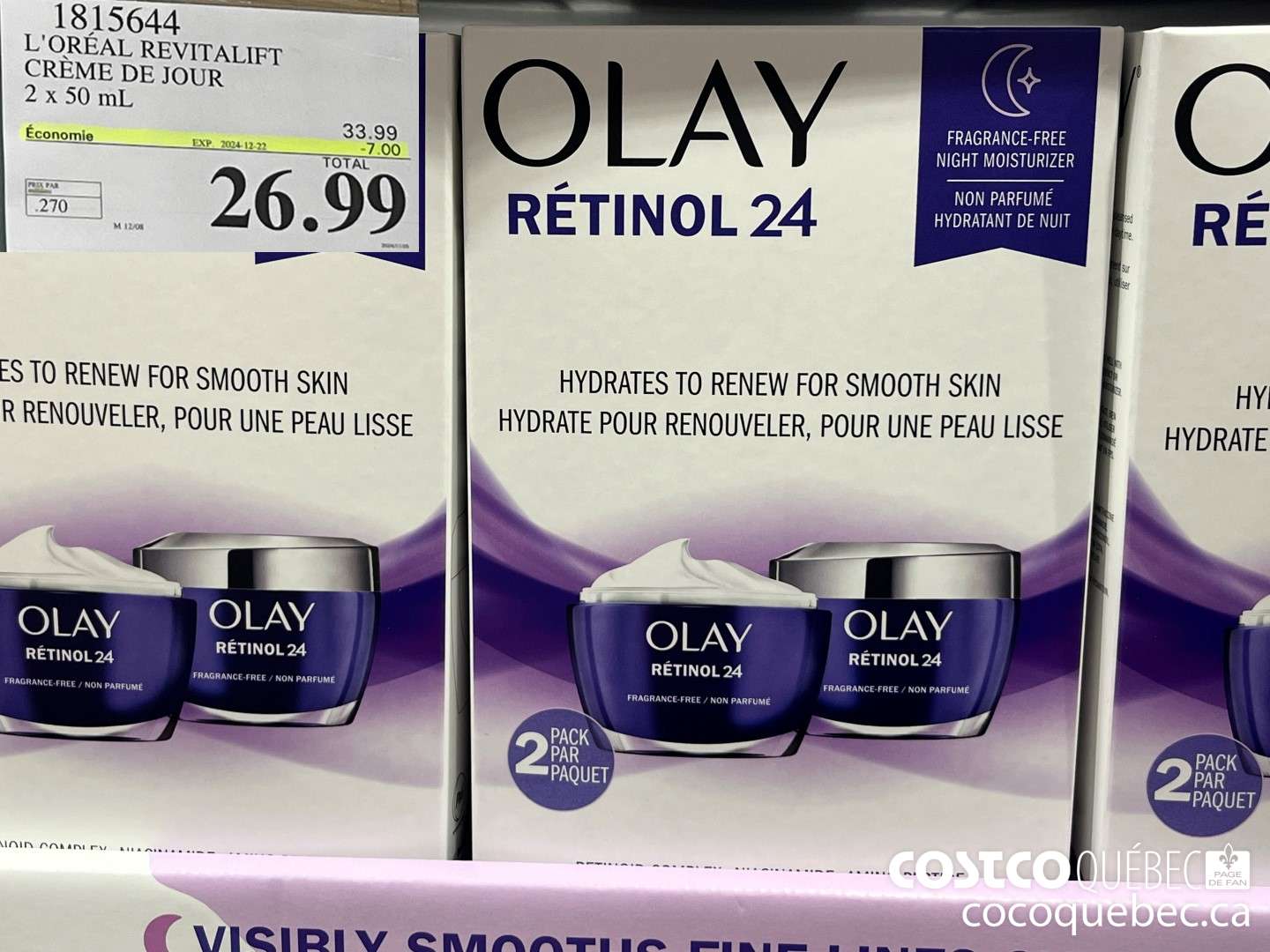 1815644 L'OREAL REVITALIFT CREME DR JOUR 2x50 mL  ($7.00 INSTANT SAVINGS EXPIRES ON 2024-12-22) $26.99