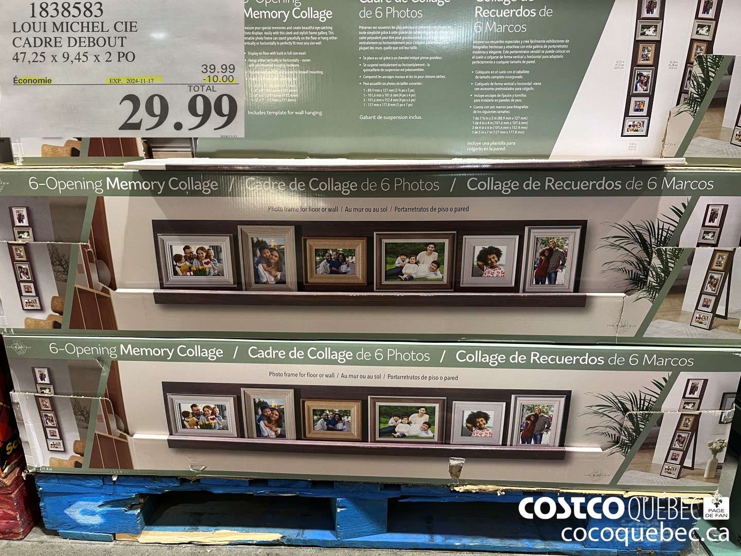 1838583 LOUI MICHEL CIE CADRE DEBOUT ~47.25 x 9.45 x 2 po  ($10.00 INSTANT SAVINGS EXPIRES ON 2024-11-17) $29.99