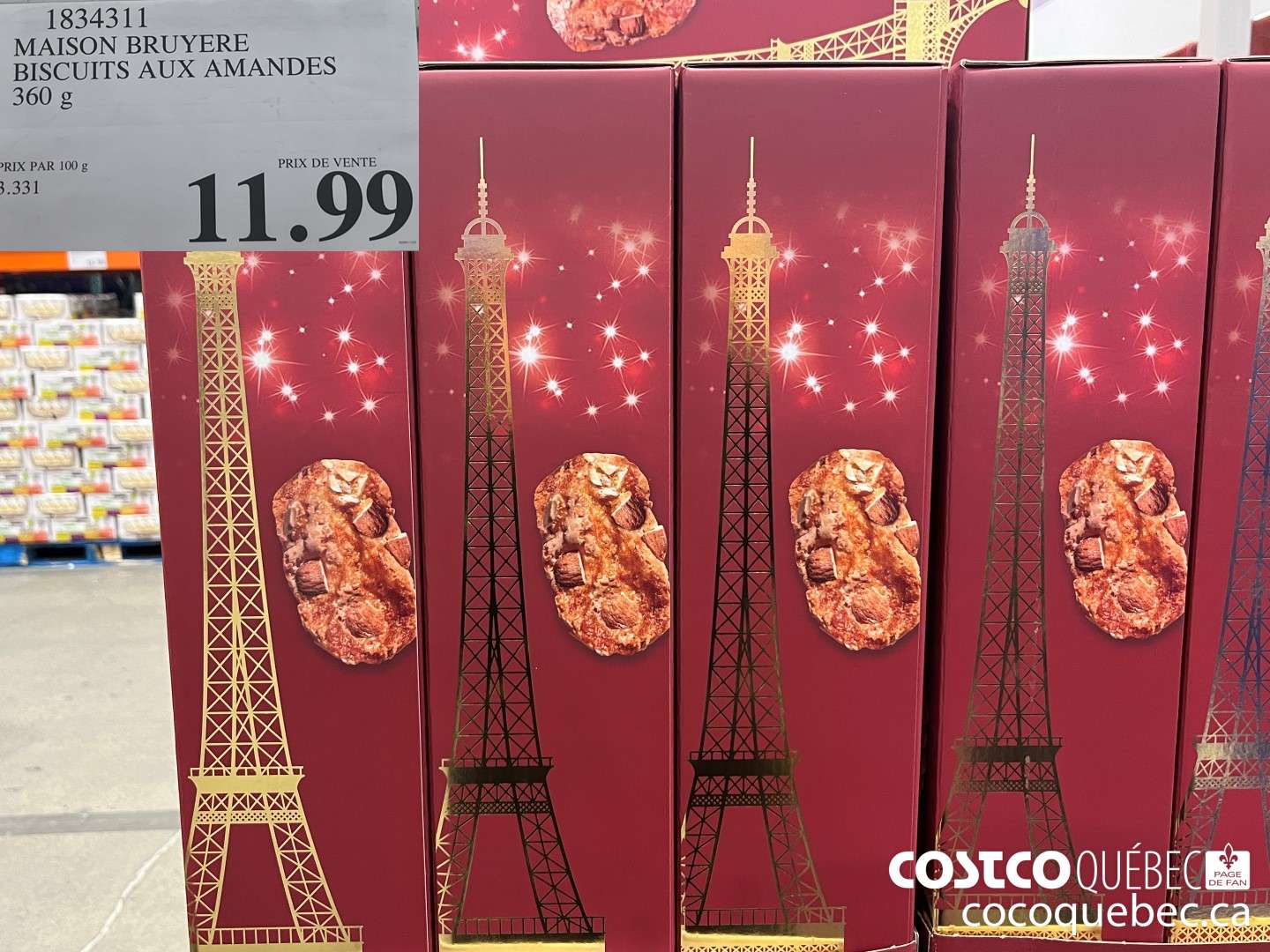 1834311 MAISON BRUYERE BISCUITS AUX AMANDES 360 g  $11.99