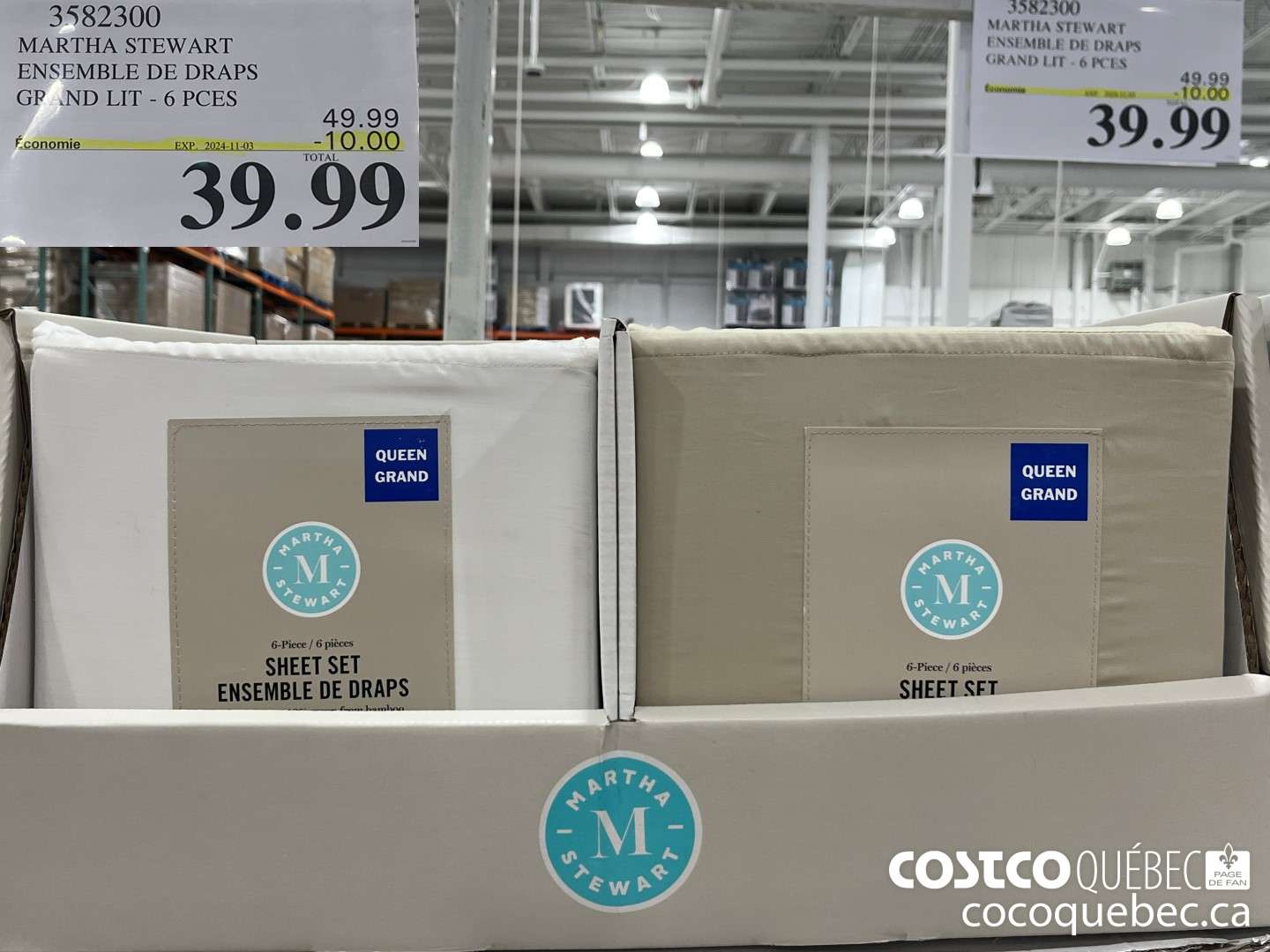 3582300 MARTHA STEWART ENSEMBLE DE DRAPS GRAND LIT - 6 PCES  ($10.00 INSTANT SAVINGS EXPIRES ON 2024-11-03) $39.99