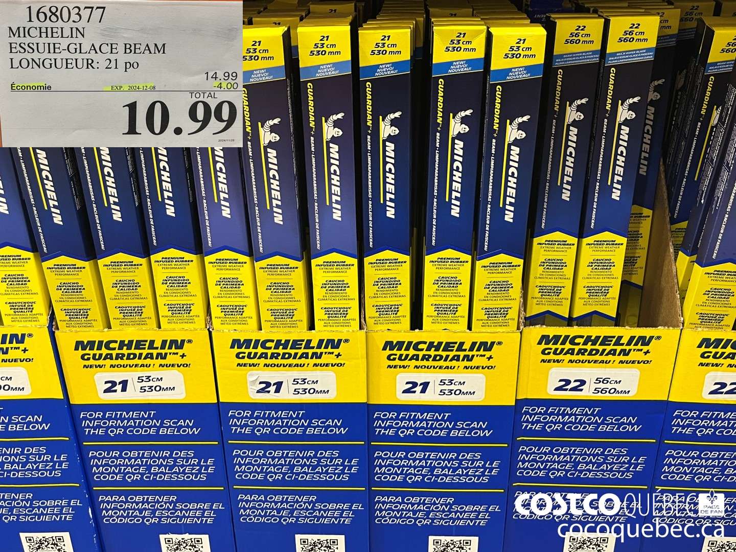 1680377 MICHELIN ESSUIE-GLACE BEAM LONGUEUR: 21 po  ($4.00 INSTANT SAVINGS EXPIRES ON 2024-12-08) $10.99