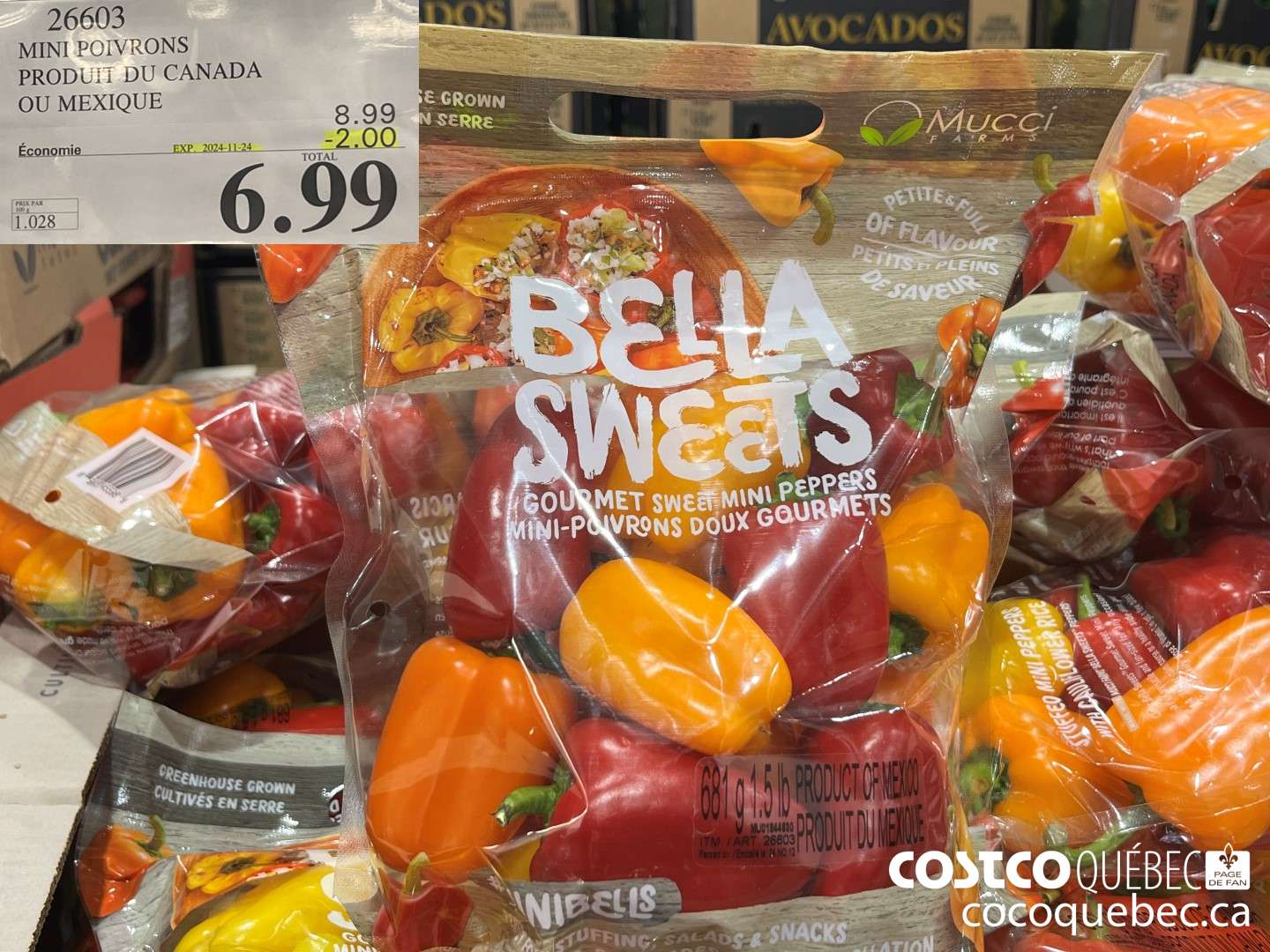 26603 MINI POIVRONS PRODUIT DU MEXIQUE ($1.50 INSTANT SAVINGS EXPIRES ON 2024-11-24) $5.49