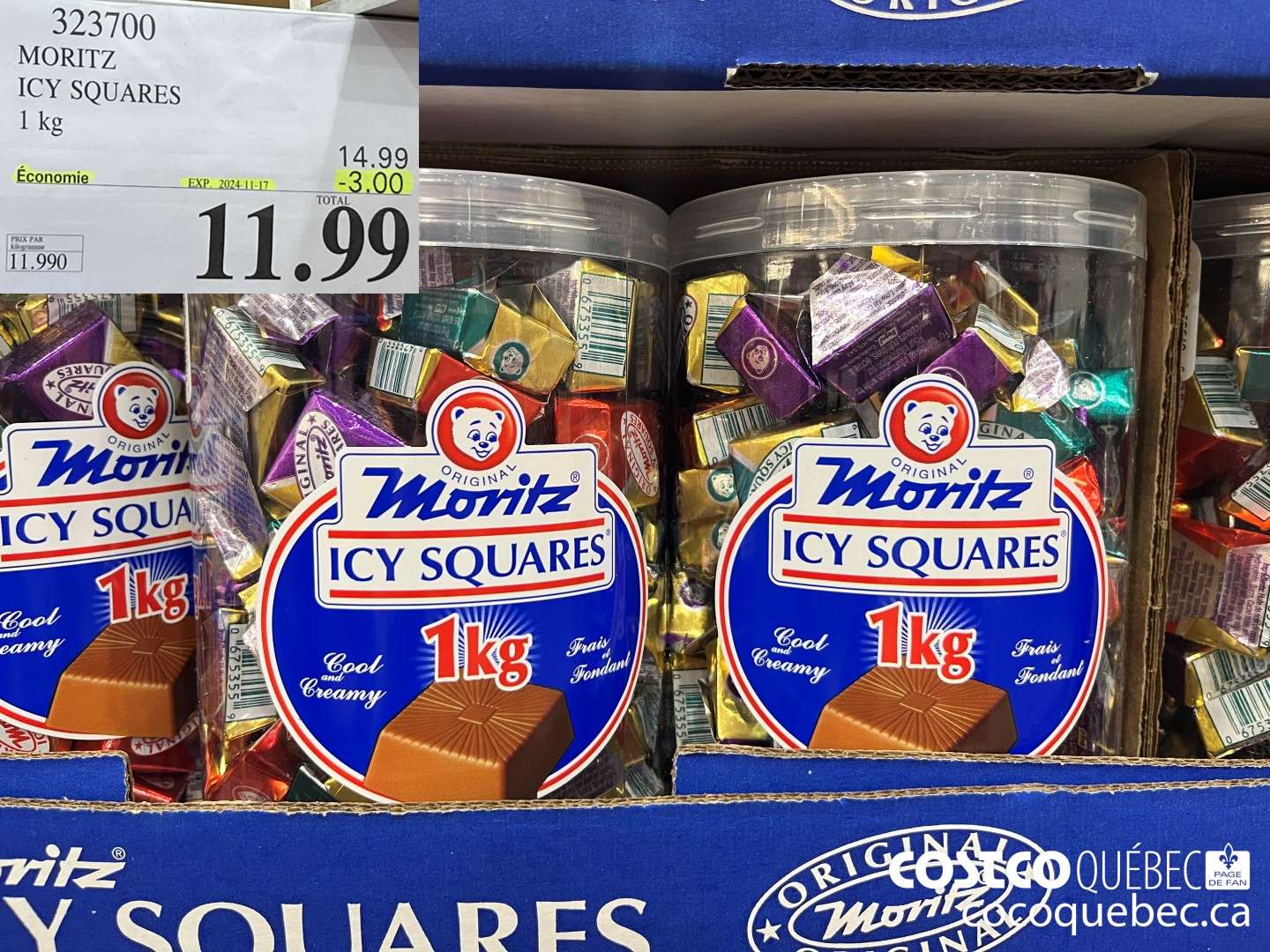 323700 MORITZ ICY SQUARES ($3.00 INSTANT SAVINGS EXPIRES ON 2024-11-17) $11.99