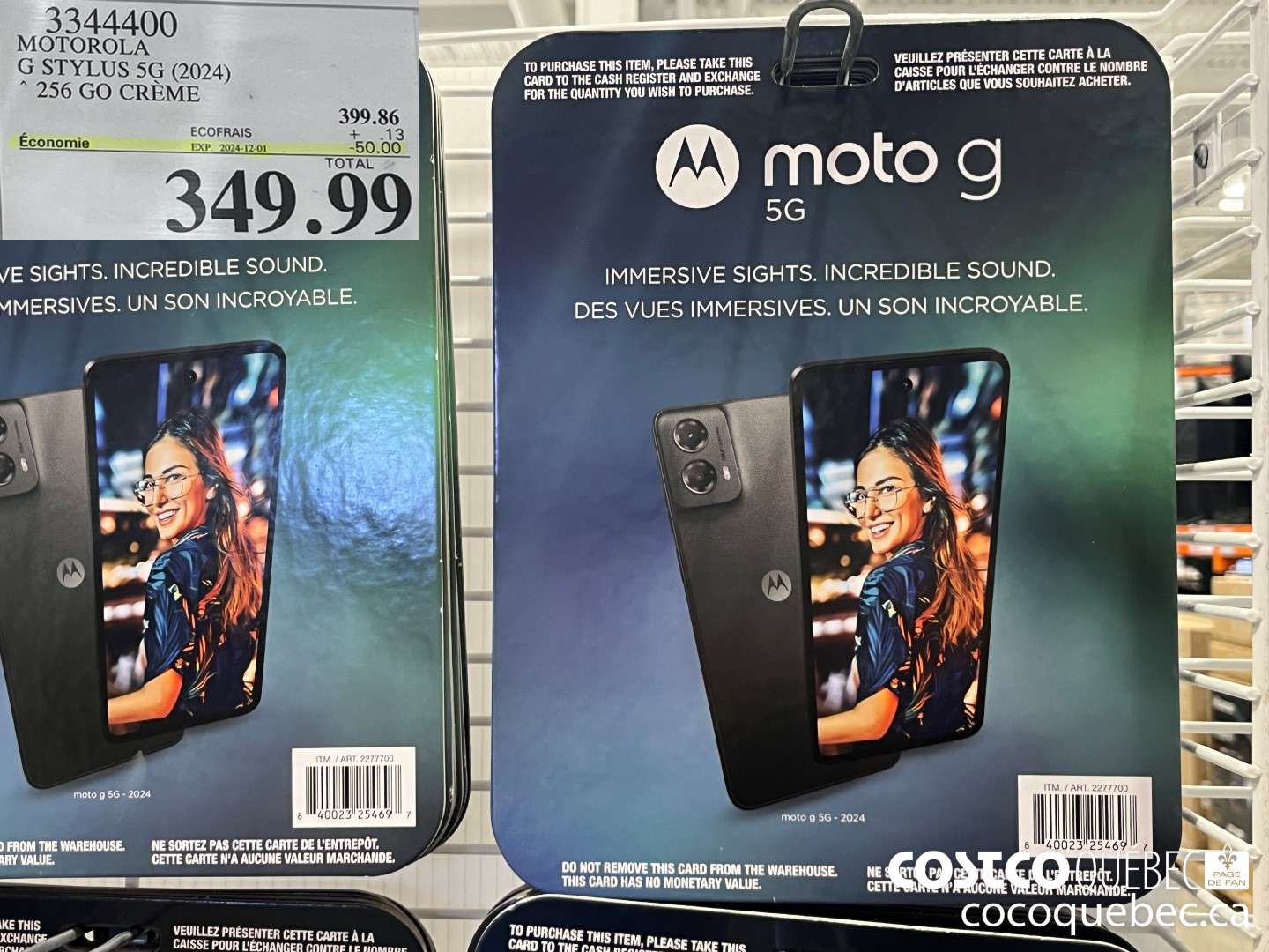 3344400 MOTOROLA G STYLUS 5G (2024) * 256 GO CREME  ($50.00 INSTANT SAVINGS EXPIRES ON 2024-12-01) $349.99