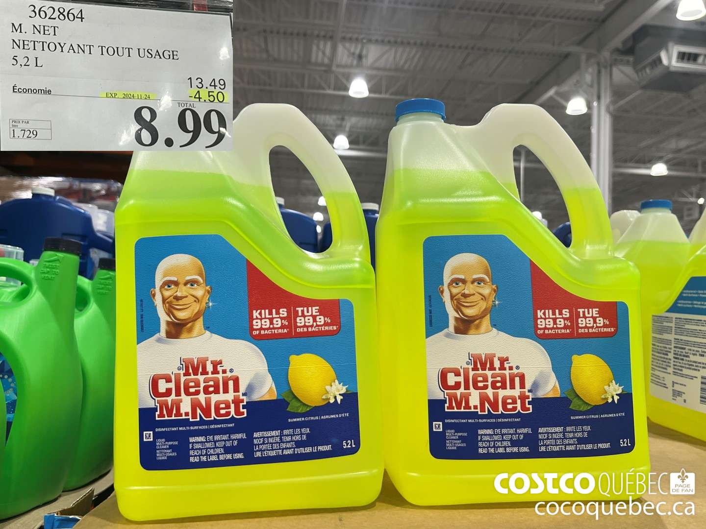 362864 M. NET TOUT USAGE ($4.50 INSTANT SAVINGS EXPIRES ON 2024-11-24) $8.99