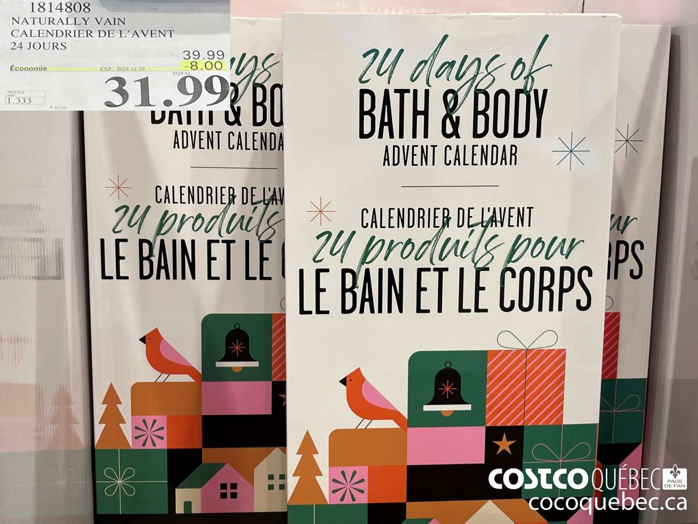 1814808 NATURALLY VAIN CALENDRIER DE L'AVENT 24 JOURS  ($8.00 INSTANT SAVINGS EXPIRES ON 2024-11-10) $31.99