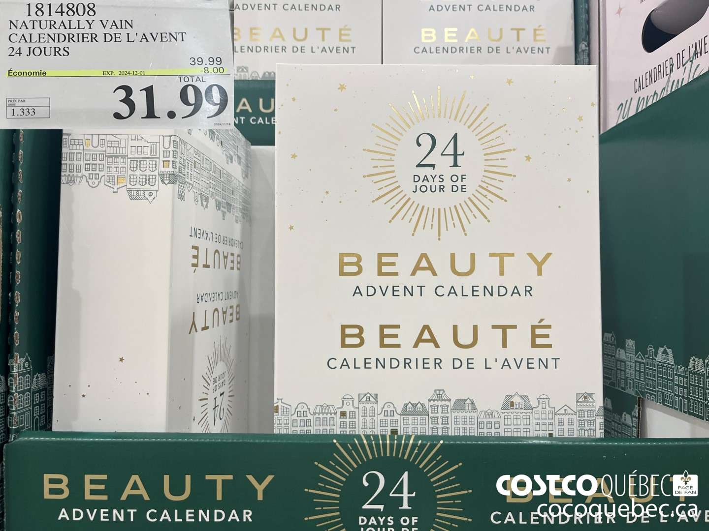 1814808 NATURALLY VAIN CALENDRIER DE L'AVENT 24 JOURS  ($8.00 INSTANT SAVINGS EXPIRES ON 2024-12-01) $31.99