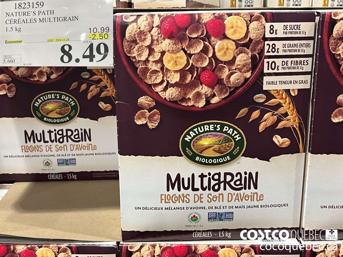 1823159 NATURE'S PATH CEREALES MULTIGRAIN  ($2.50 INSTANT SAVINGS EXPIRES ON 2024-11-24) $8.49