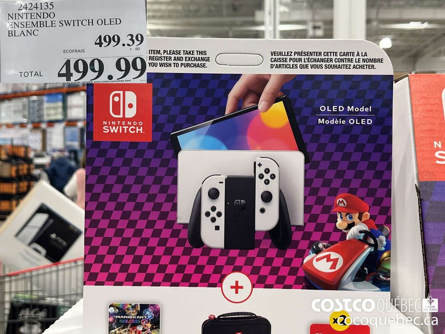 2424135 NINTENDO 3NSEMBLE SWITCH OLED BLANC  $499.99