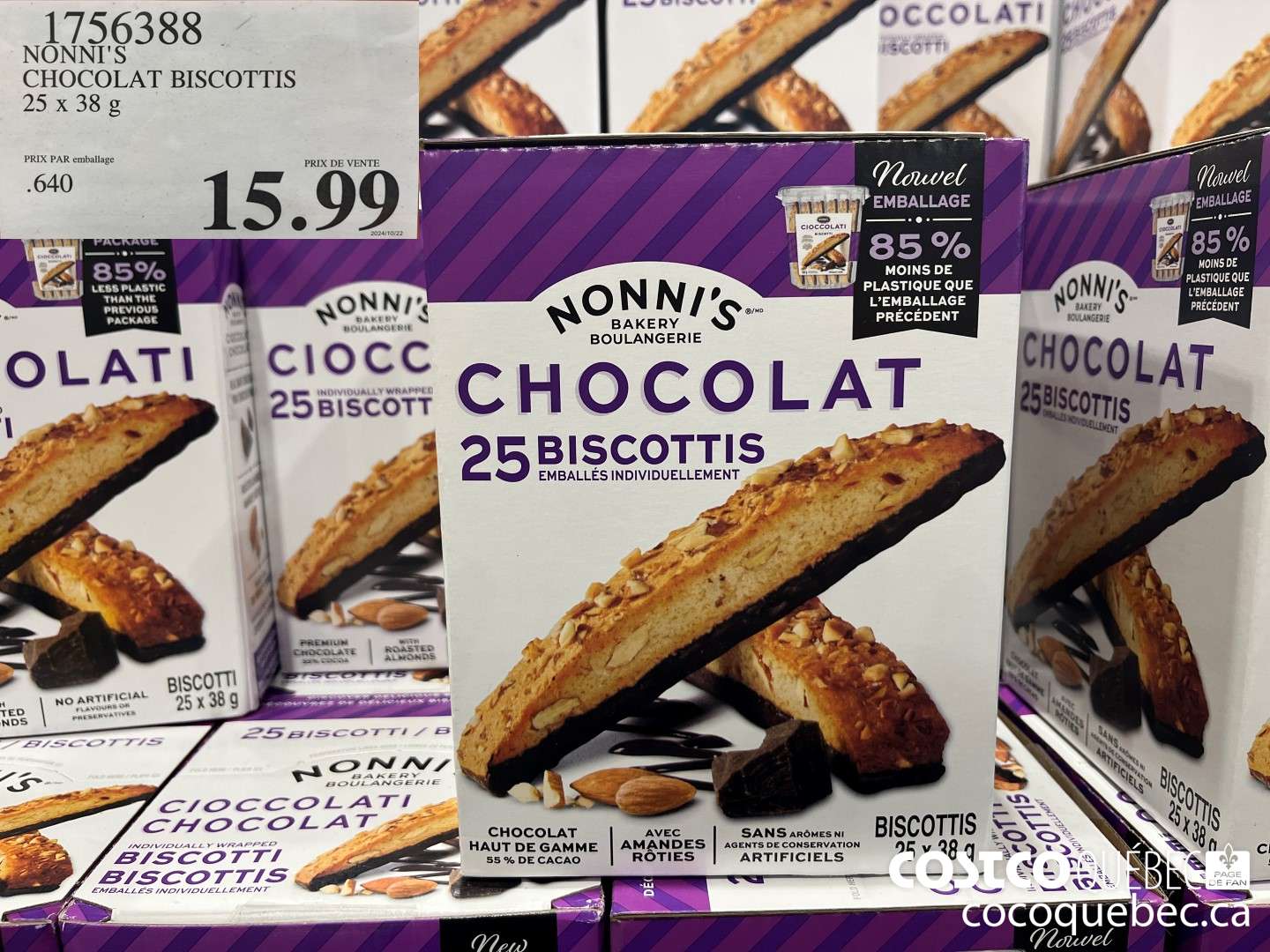 17756388 NONNI'S CHOCOLAT BISCOTTIS  $15.99