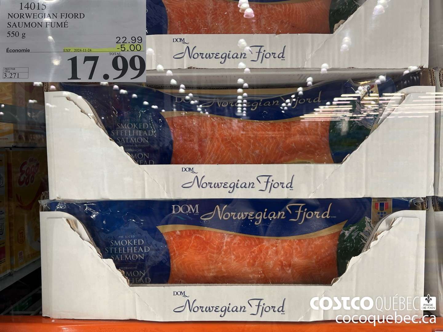 14015 NORWEGIAN FJORD SAUMON FUME 550 g ($5.00 INSTANT SAVINGS EXPIRES ON 2024-11-24) $17.99