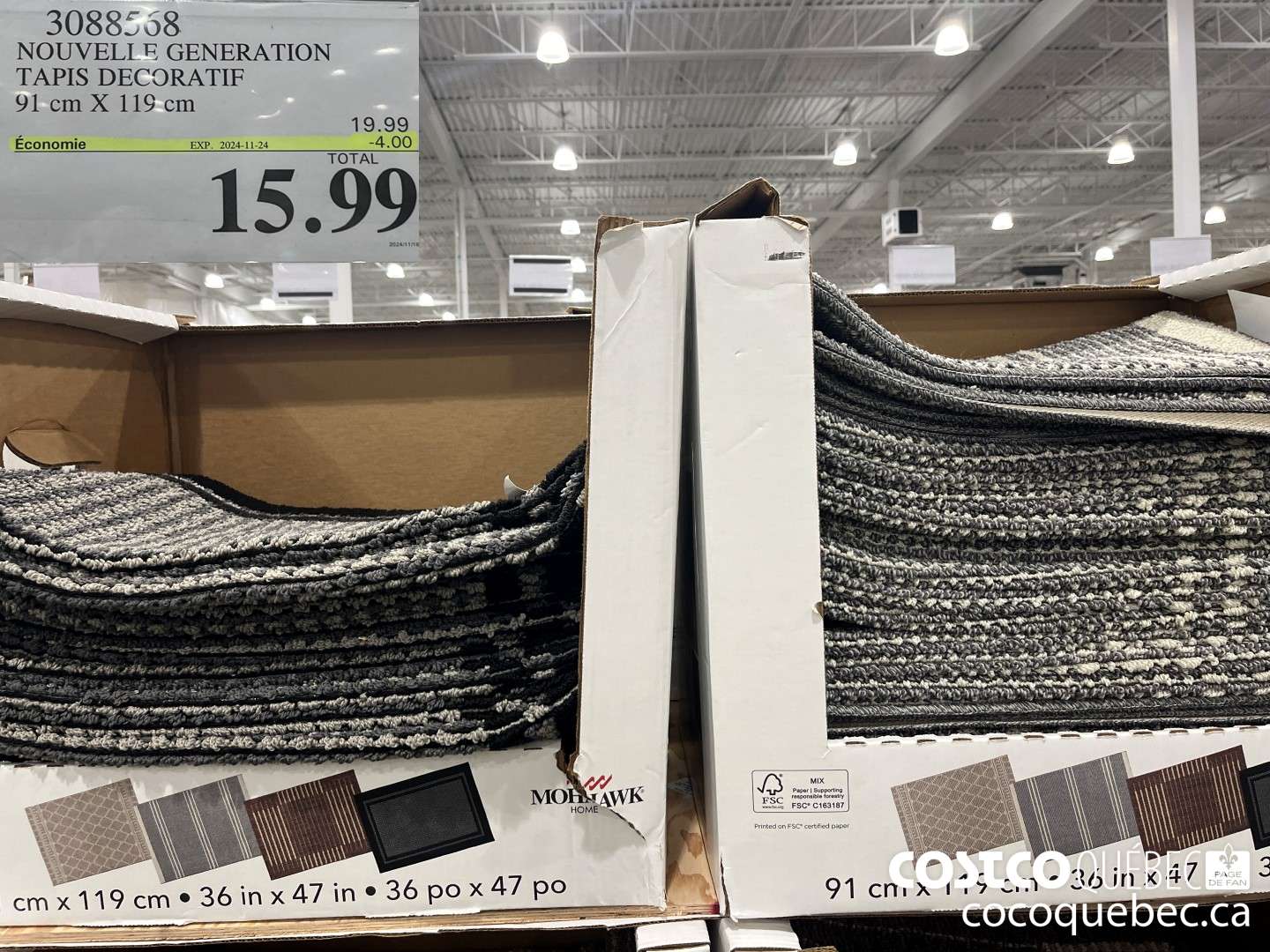 3088568 NOUVELLE GENERATION TAPIS DECORATIF 91 cm X 119 cm  ($4.00 INSTANT SAVINGS EXPIRES ON 2024-11-24) $15.99