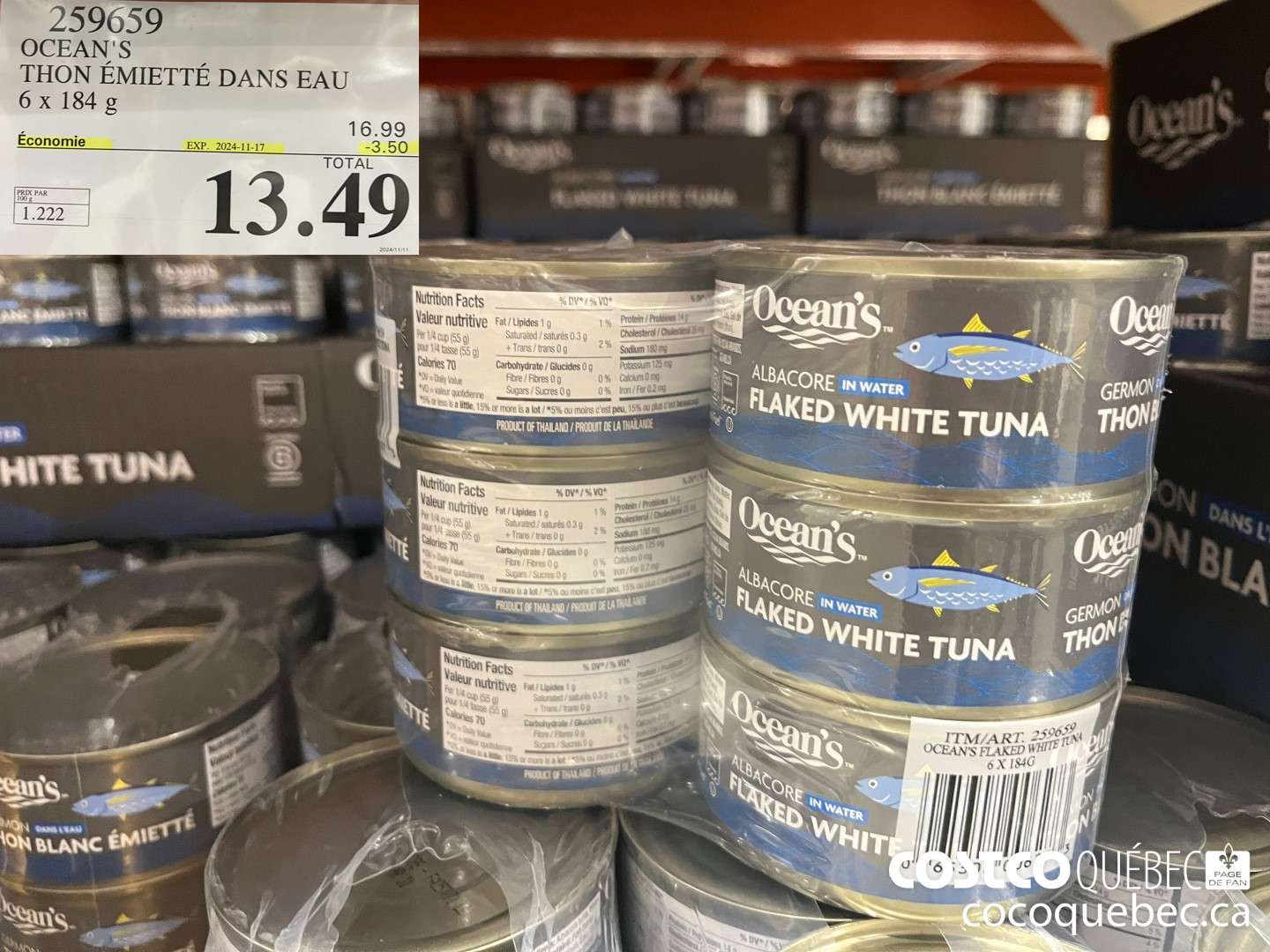 259659 OCEAN'S THON BLANC  ($3.50 INSTANT SAVINGS EXPIRES ON 2024-11-17) $13.49