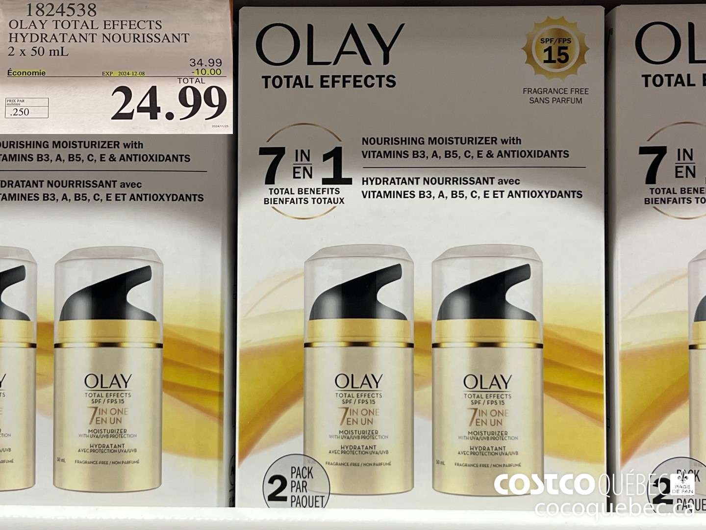 1824538 OLAY TOTAL EFFECTS HY DRATANT NOURISSANT  ($10.00 INSTANT SAVINGS EXPIRES ON 2024-12-08) $24.99