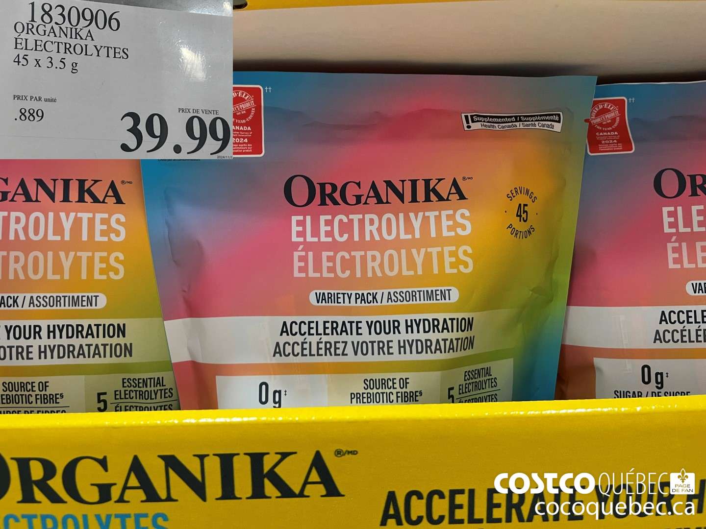 1830906 ORGANIKA ELECTROLYTES  $39.99