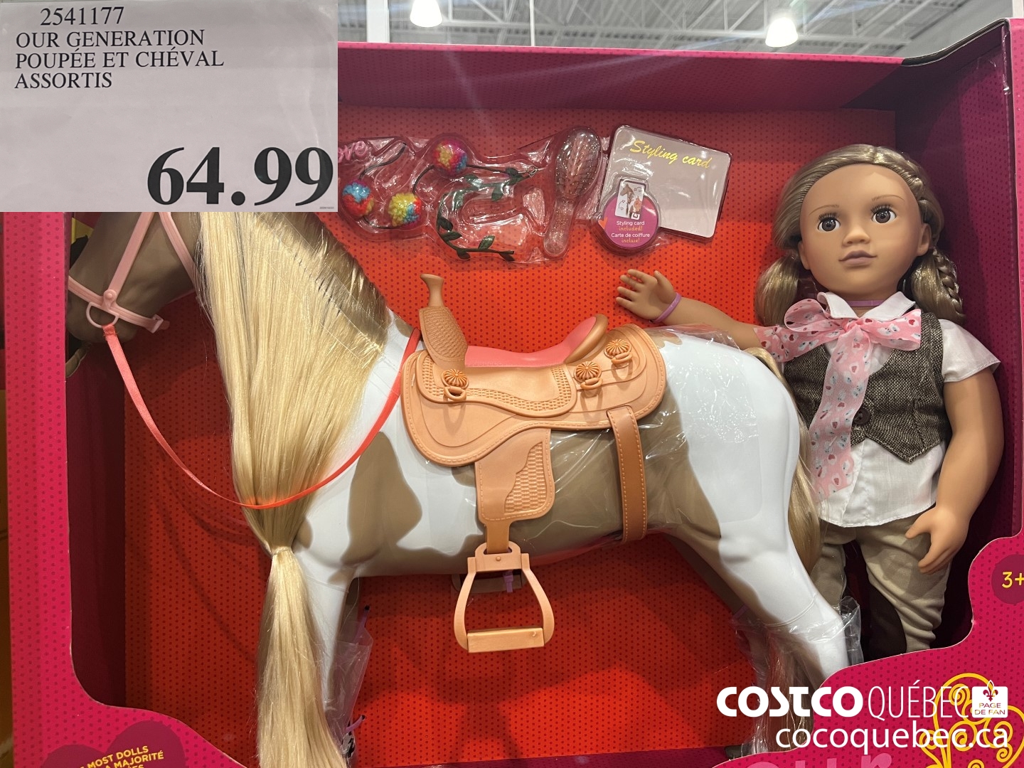 2541177 OUR GENERATION POUPEE ET CHEVAL  $64.99