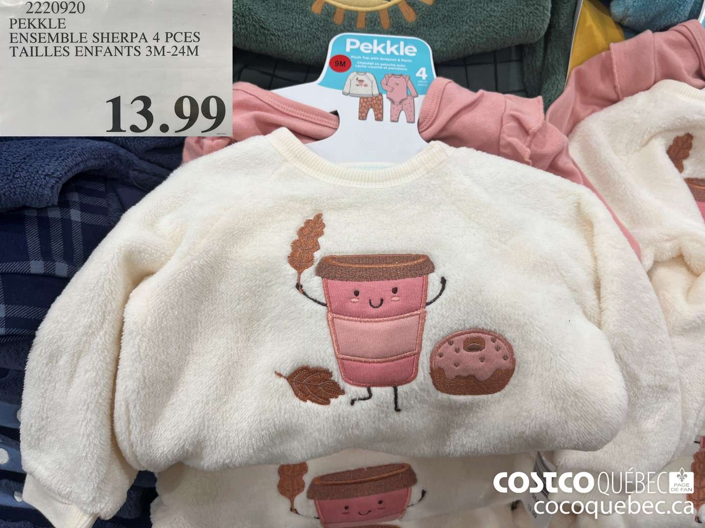 2220920 PEKKLE ENSEMBLE 4 PI&CES * TAILLES ENFANTS 3M-24M  ($4.00 INSTANT SAVINGS EXPIRES ON 2022-12-10) $13.99