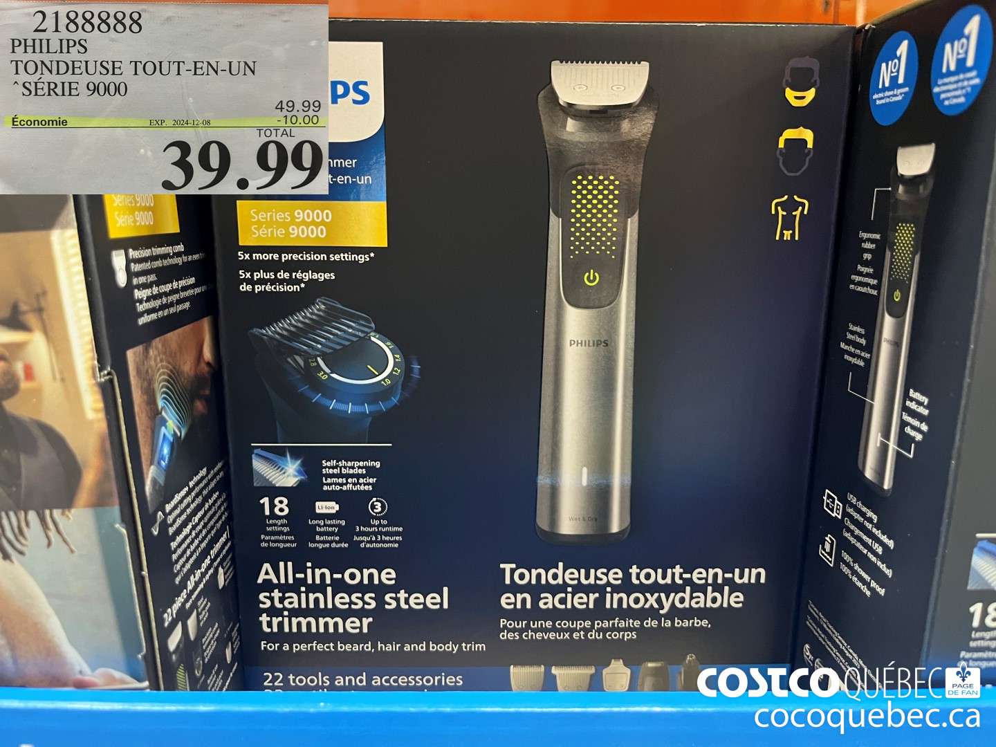 2188888 PHILIPS TONDEUSE TOUT-EN-UN “SERIE 9000  ($10.00 INSTANT SAVINGS EXPIRES ON 2024-12-08) $39.99