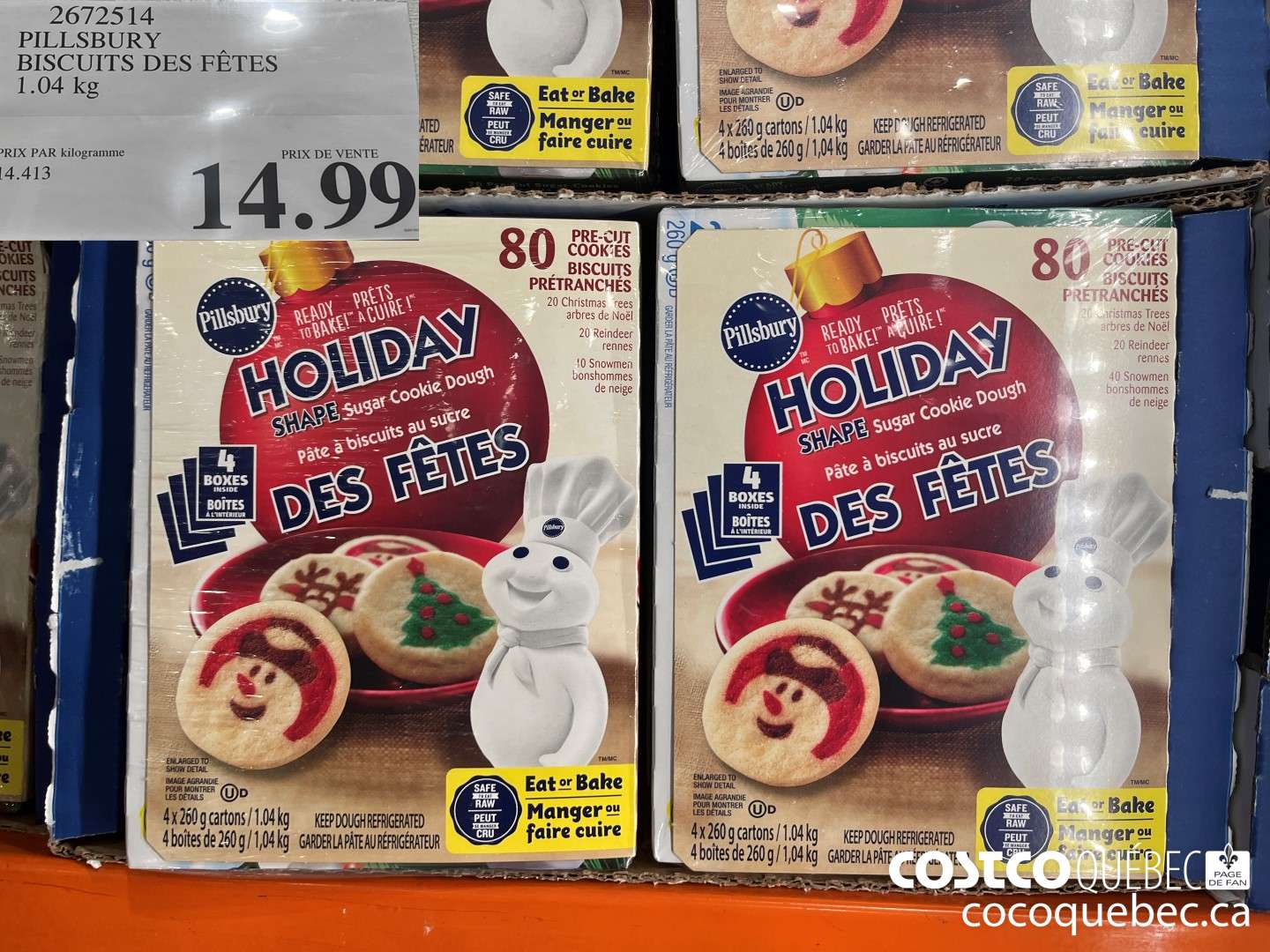 2672514 PILLSBURY BISCUITS DES FETES 1.04 kg  $14.99