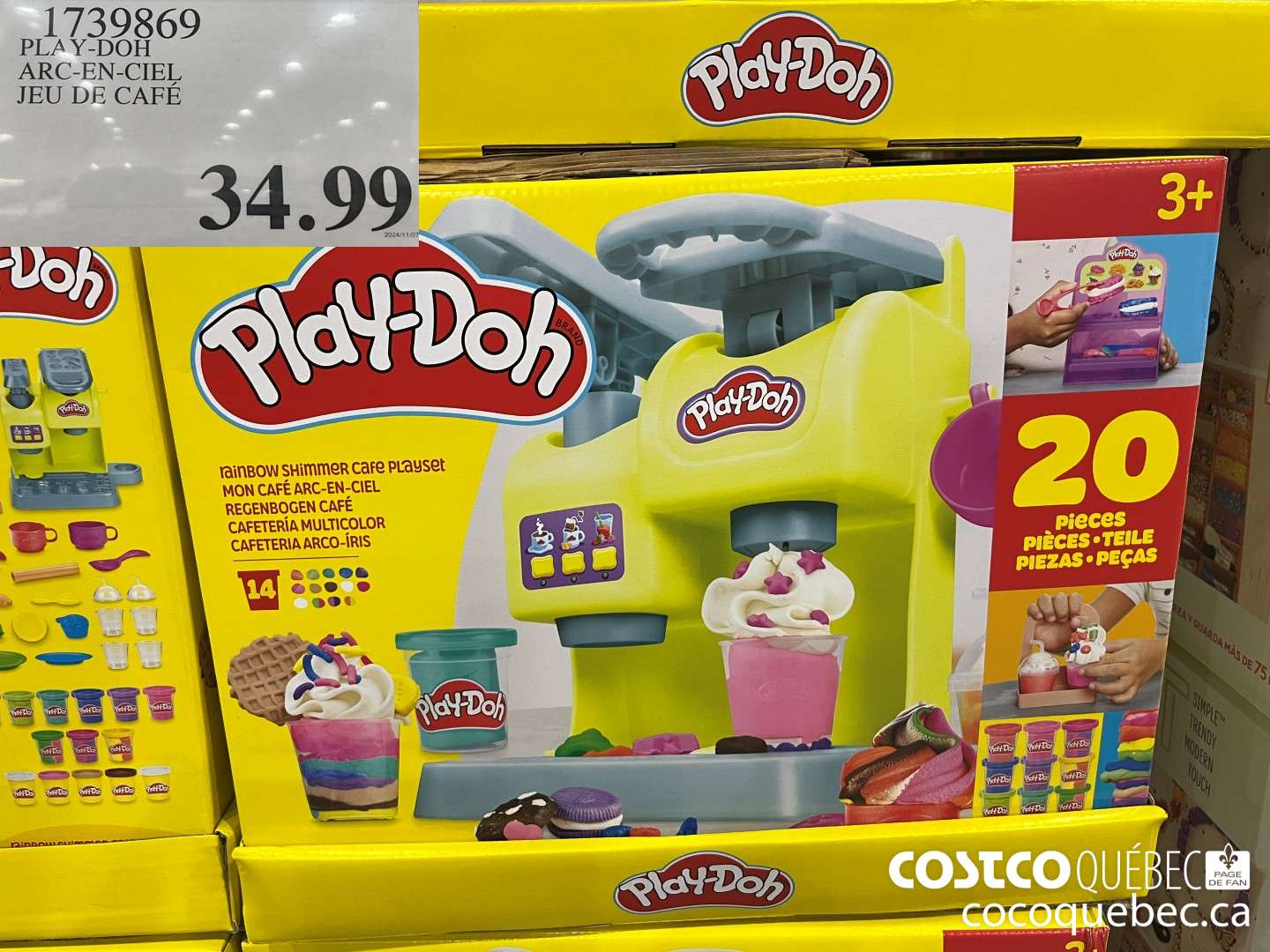 1739869 PLA Y-DOH ARC-EN-CIEL JEU DE CAFE  $34.99
