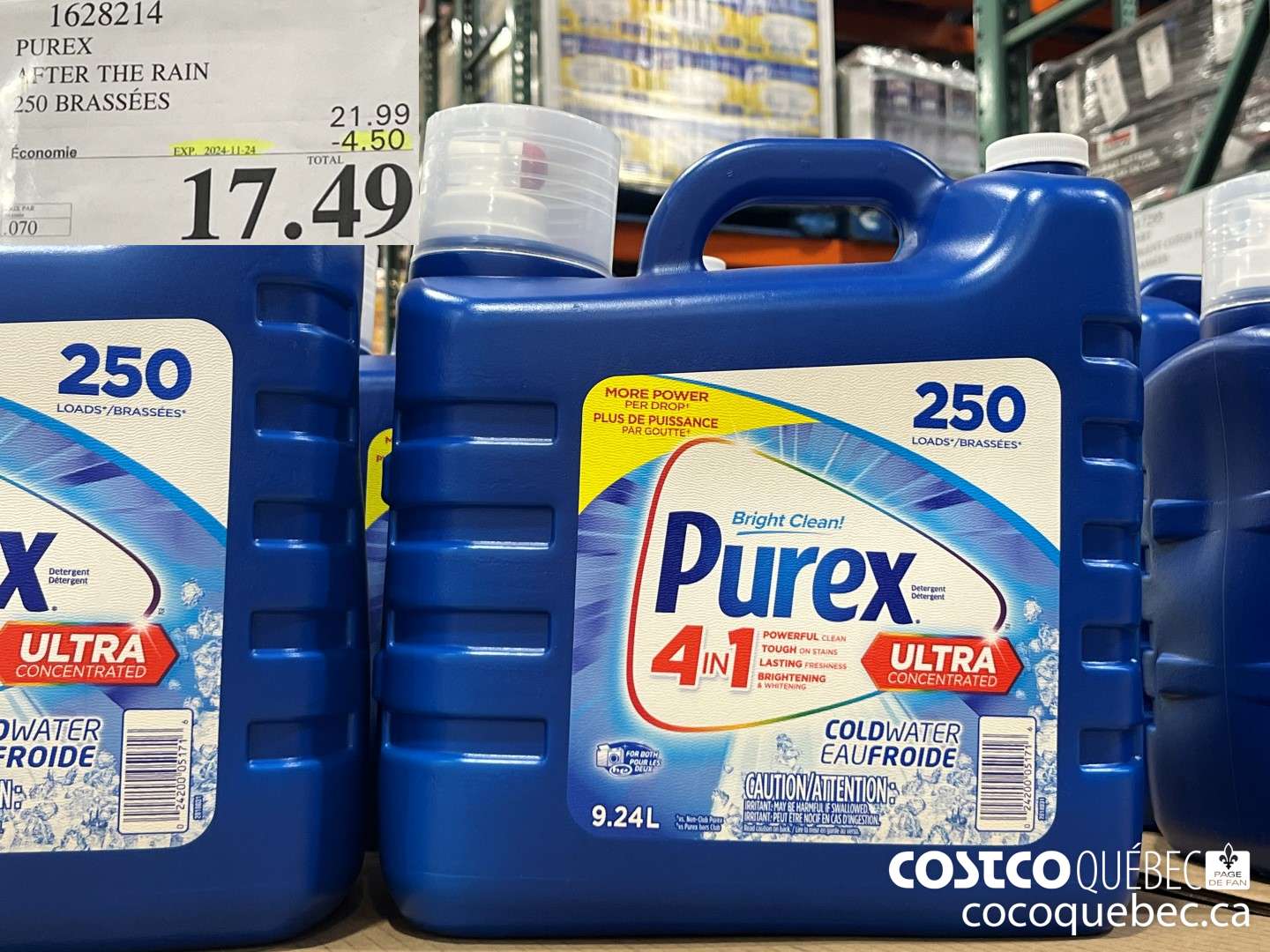 1628214 PUREX AFTER THE RAIN 250 BRASSEES ($4.50 INSTANT SAVINGS EXPIRES ON 2024-11-24) $17.49