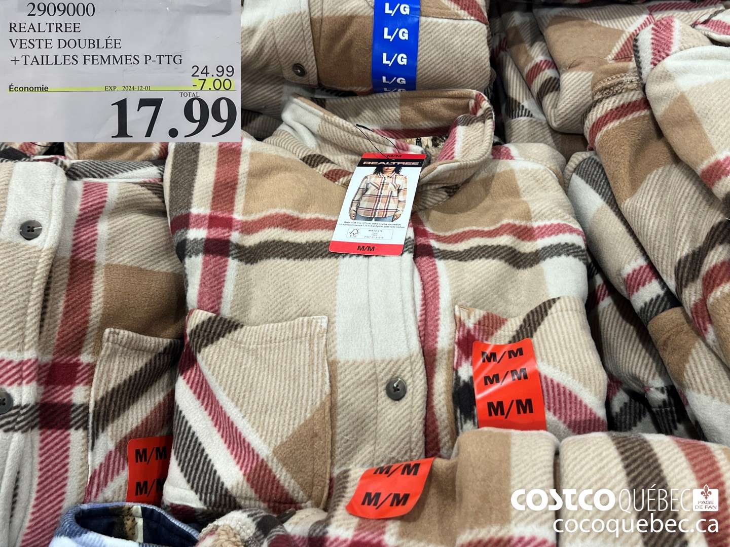 2909000 REALTREE VESTE DOUBLEE 7.00 OFF (EXPIRES ON 2024-12-01) $17.99