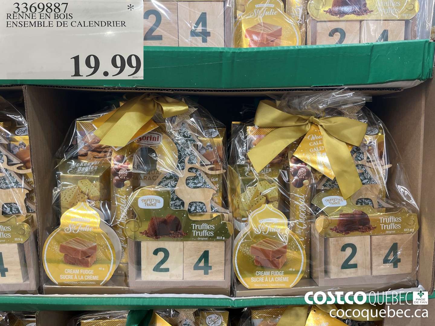 33698387 RENNE EN BOIS ENSEMBLE DE CALENDRIER  $19.99