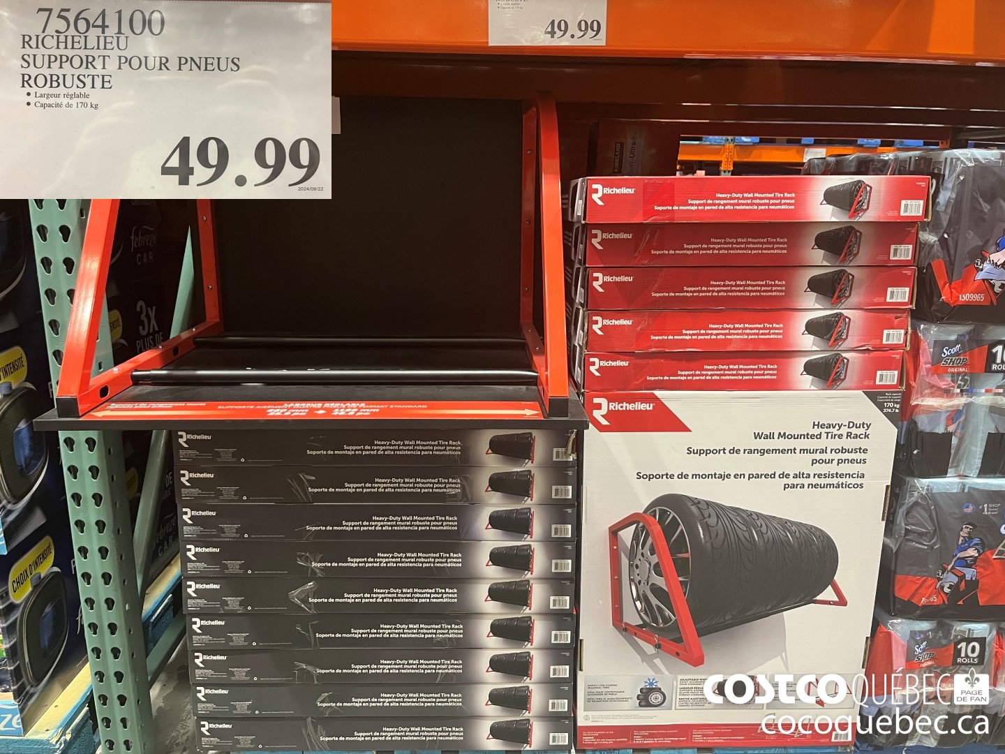 7564100 RICHELIEU SUPPORT POUR PNEUS ROBUSTE  $49.99